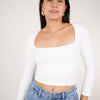 Ylina Basic Long Sleeve Crop Top – Sleek, Stretchy & Essential