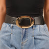 Rhen Oval Buckle Belt – Bold Shape, Effortless Definition