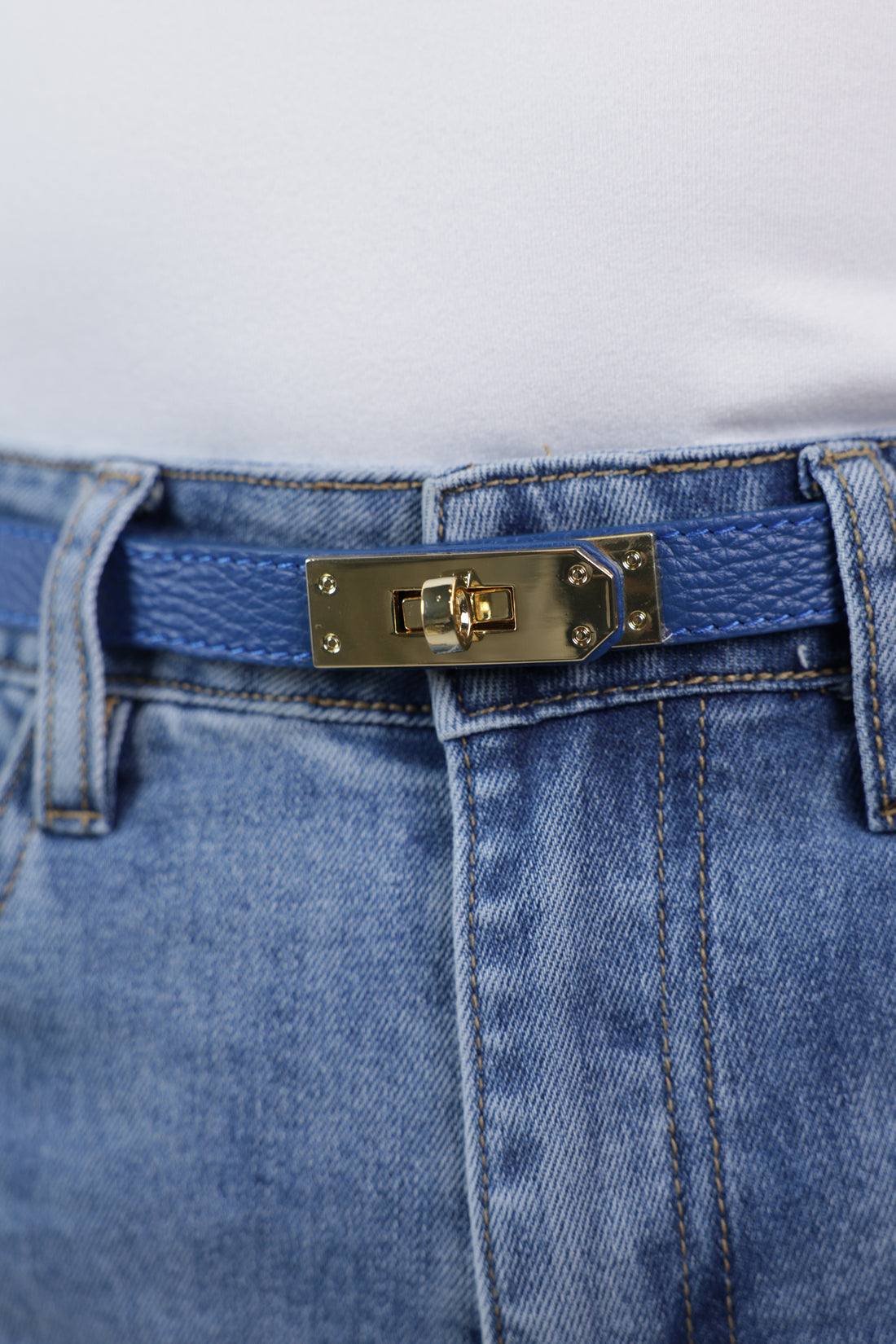 Lavina Belt – Sleek Lock-Detail Classic Waist Belt