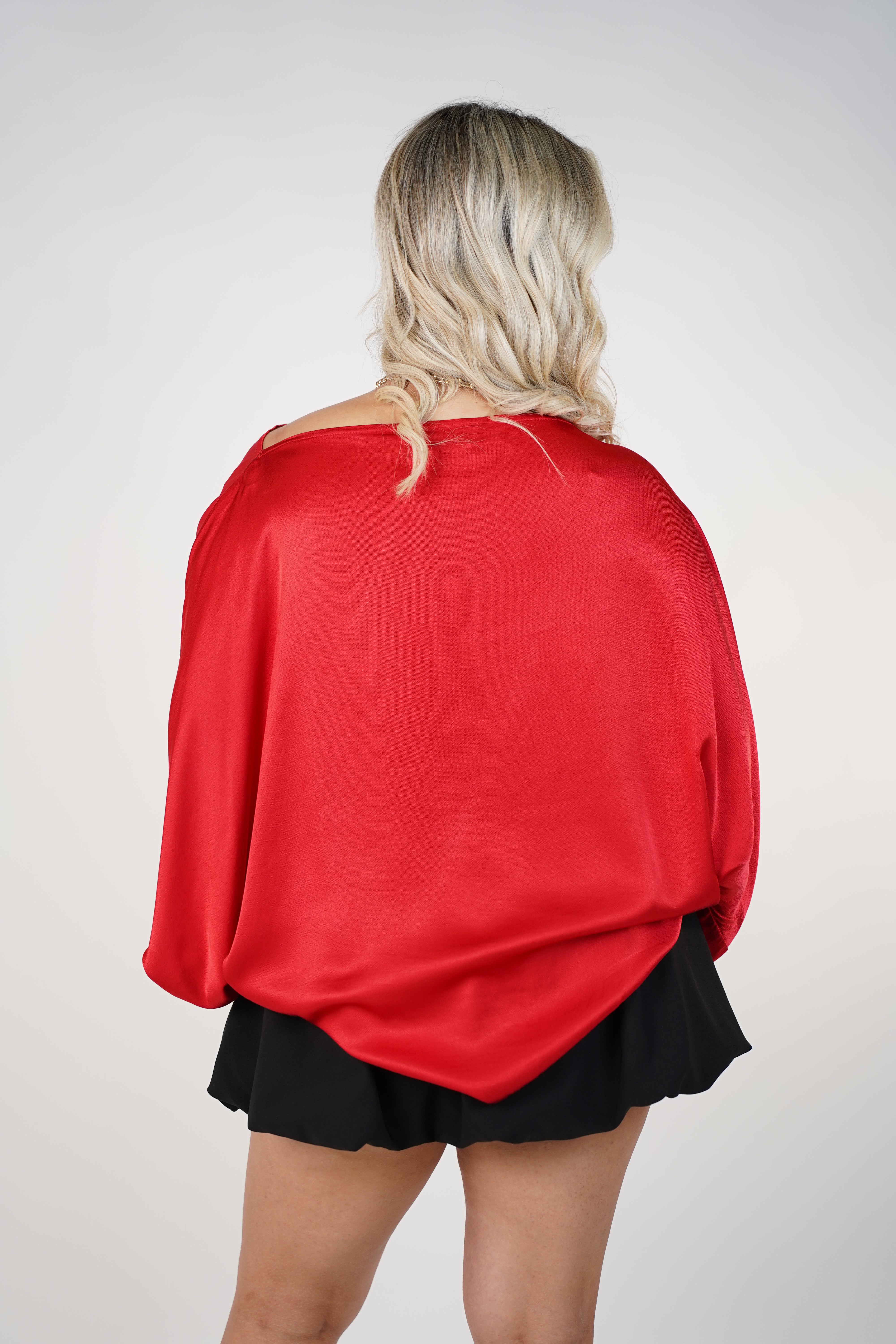 Luma Satin Blouse – Plum Radiance with Effortless Flow