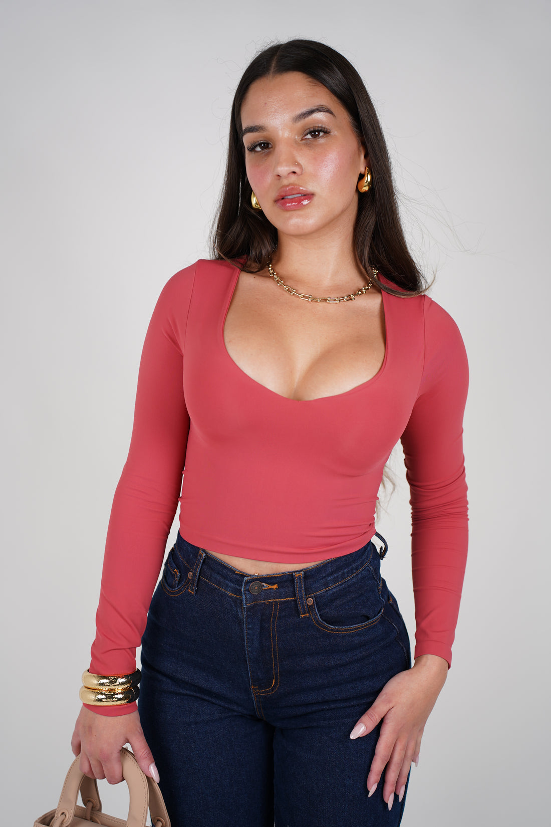 Niva V Neck Cropped Basic