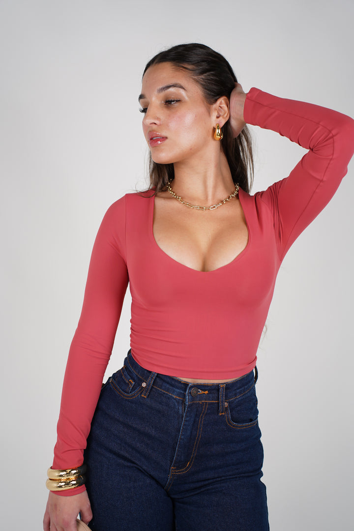 Niva V Neck Cropped Basic