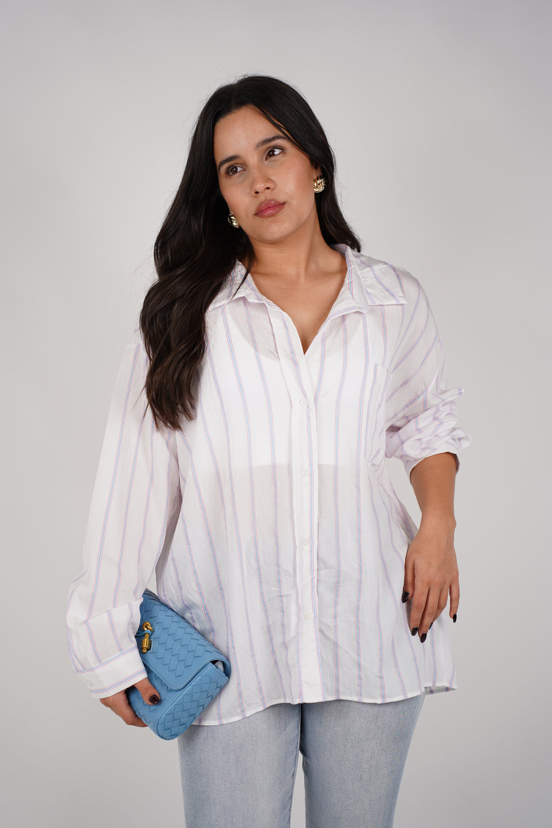 Ruva Stripped Oversized Button Down