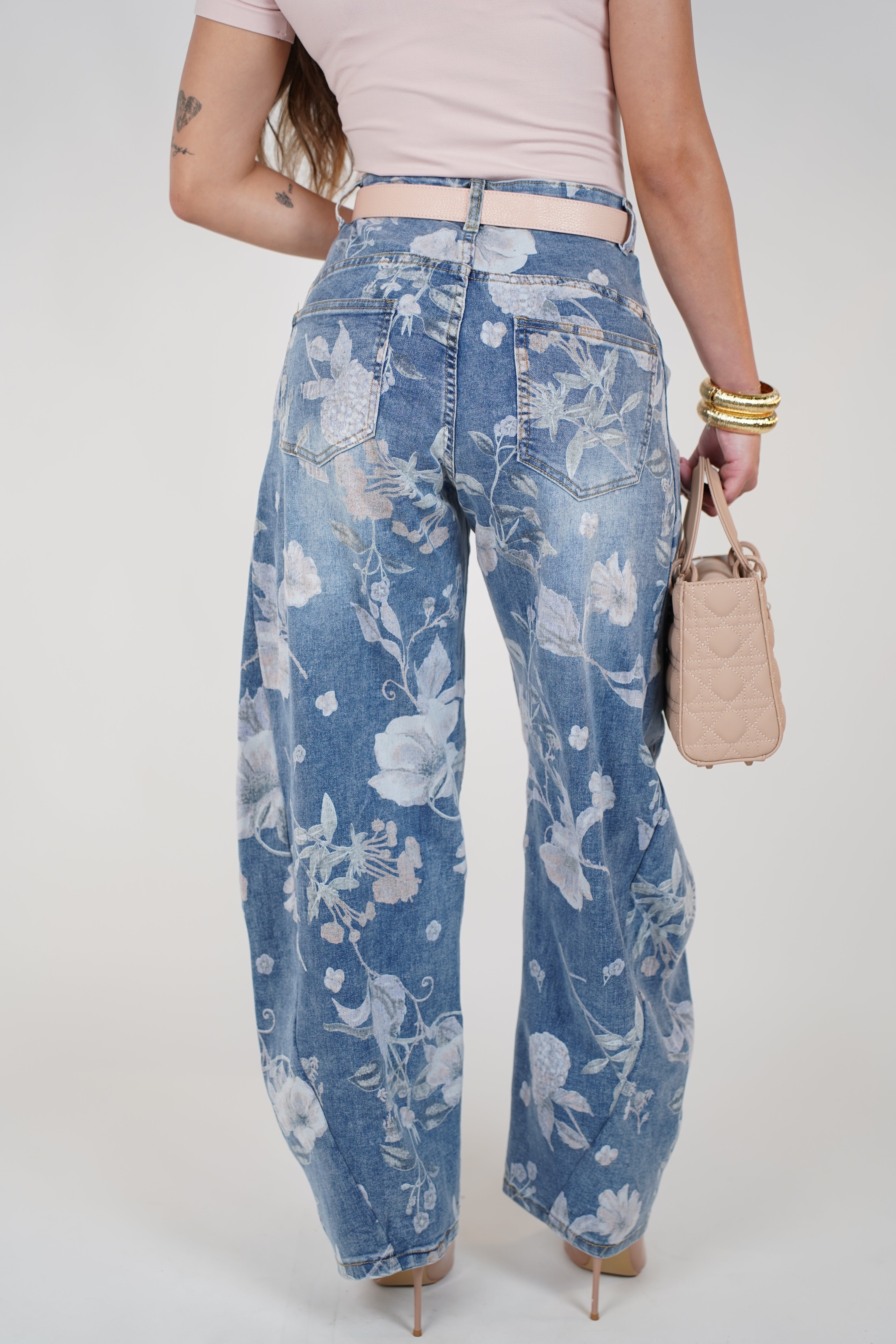 Tavi Floral Barrel Jeans