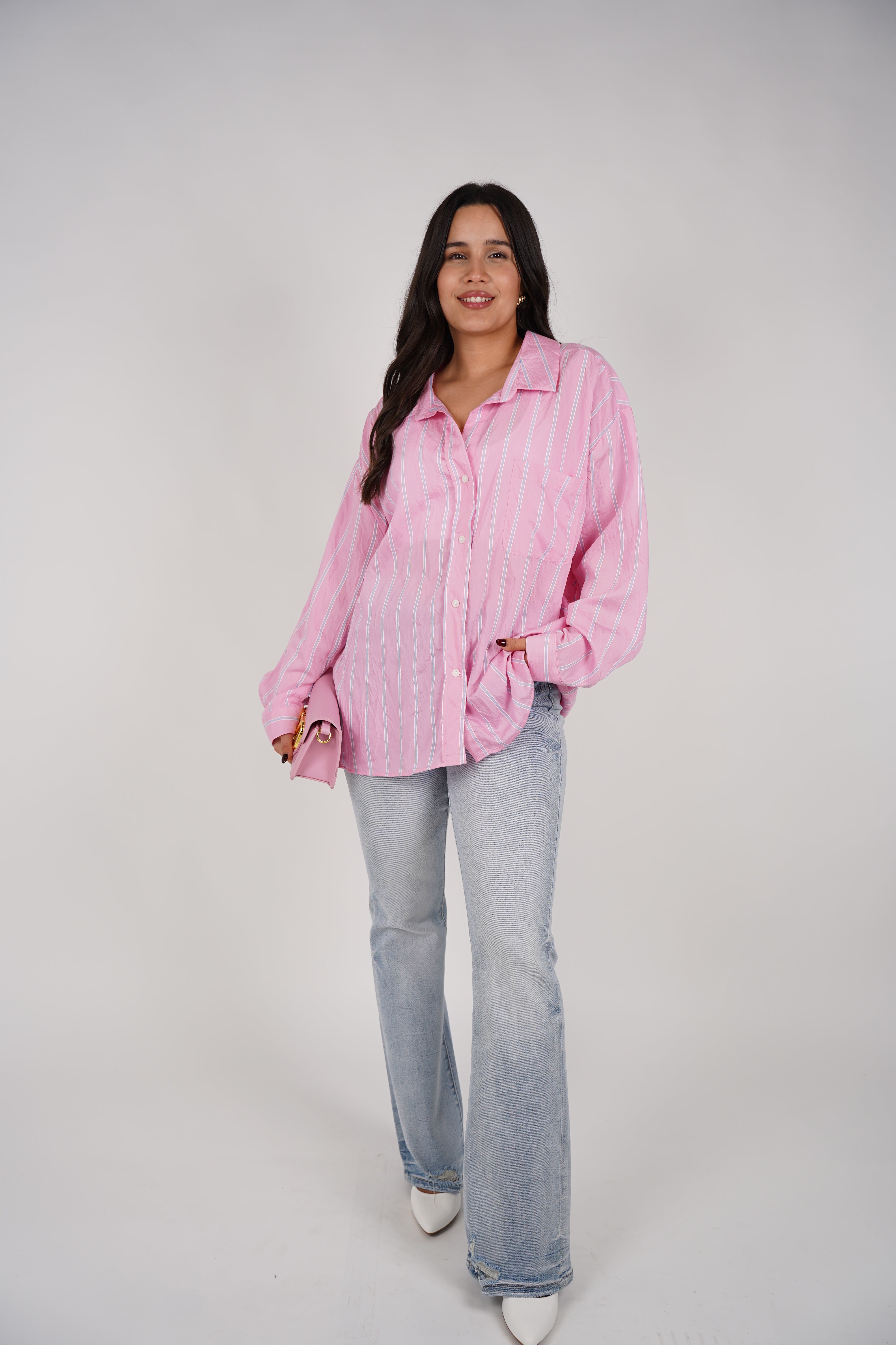 Ruva Stripped Oversized Button Down