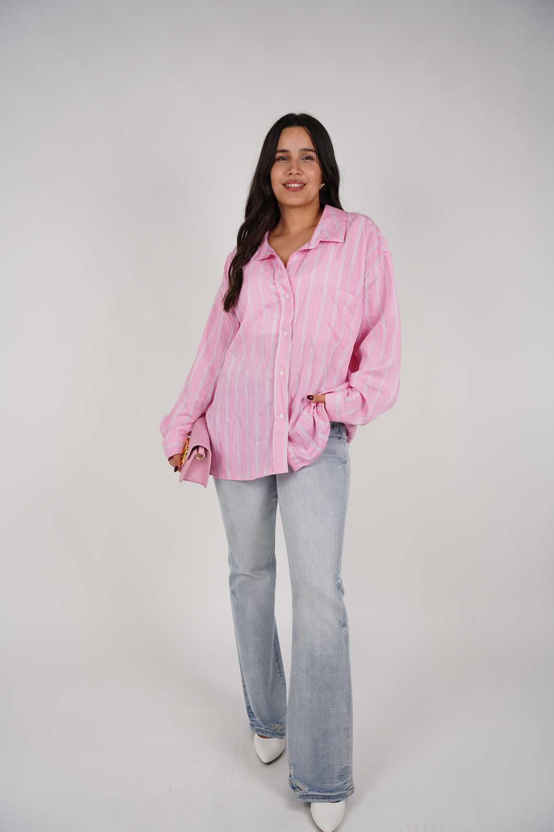 Ruva Stripped Oversized Button Down