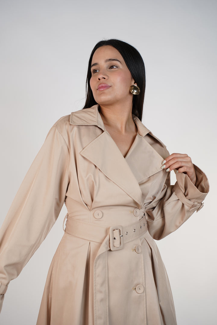 Cesira Trench Coat – Timeless Belted Midi Trench