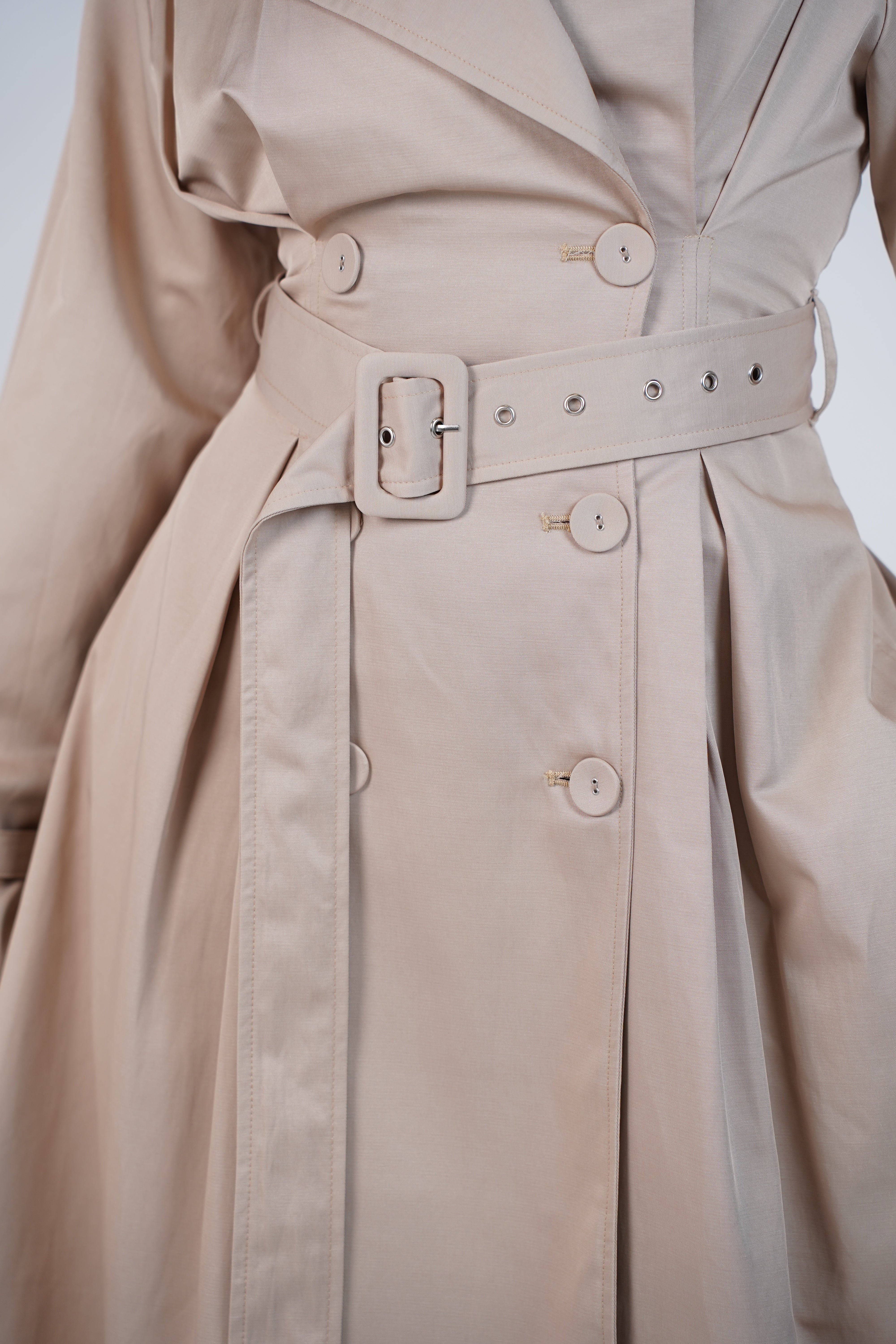 Cesira Trench Coat – Timeless Belted Midi Trench