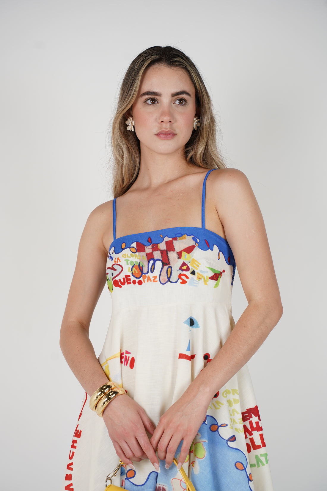 Elura Stamped Maxi Dress – Colorful Artistic Statement
