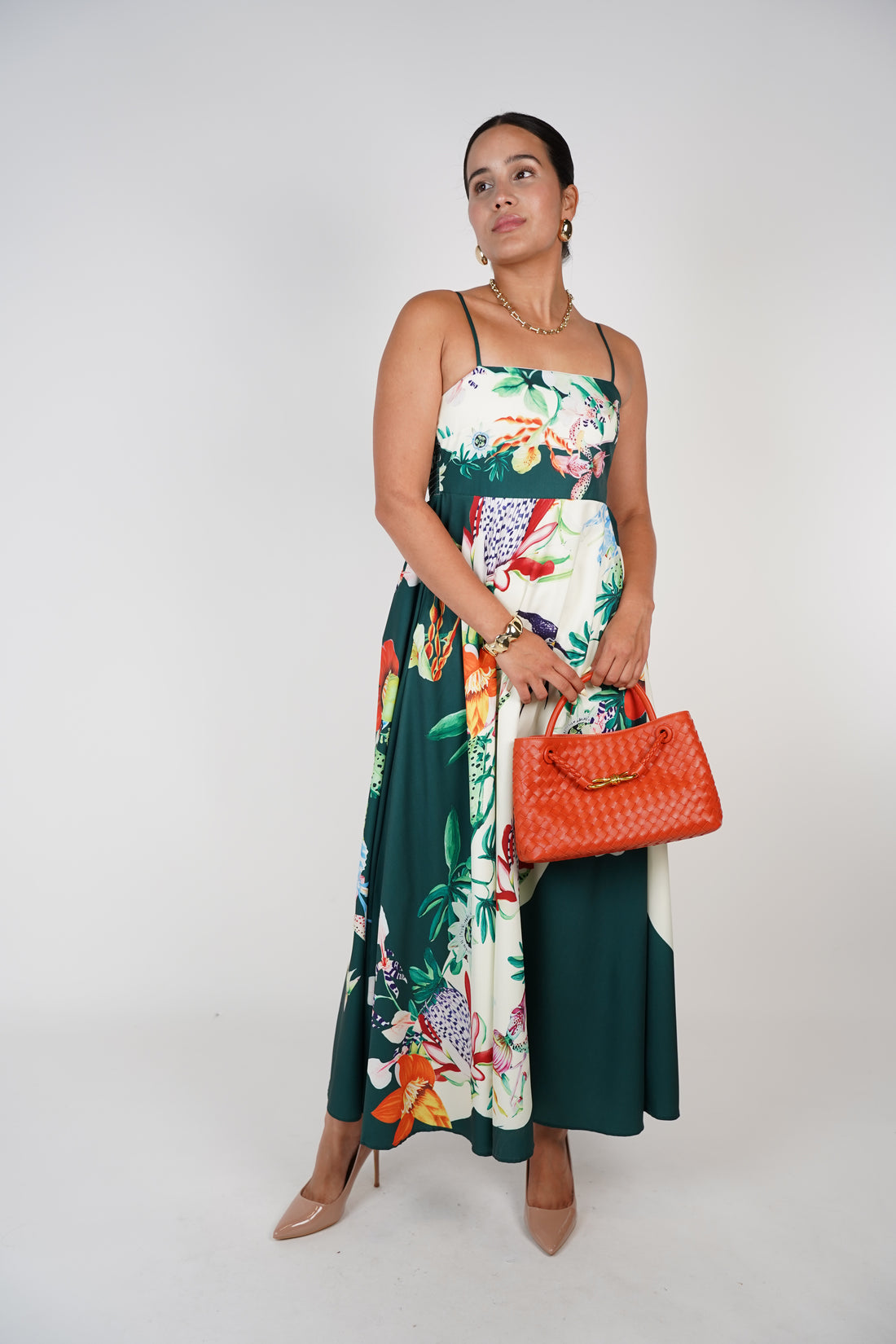 Yara Floral Stamped Maxi Dress – Tropical Beauty in Full Bloom