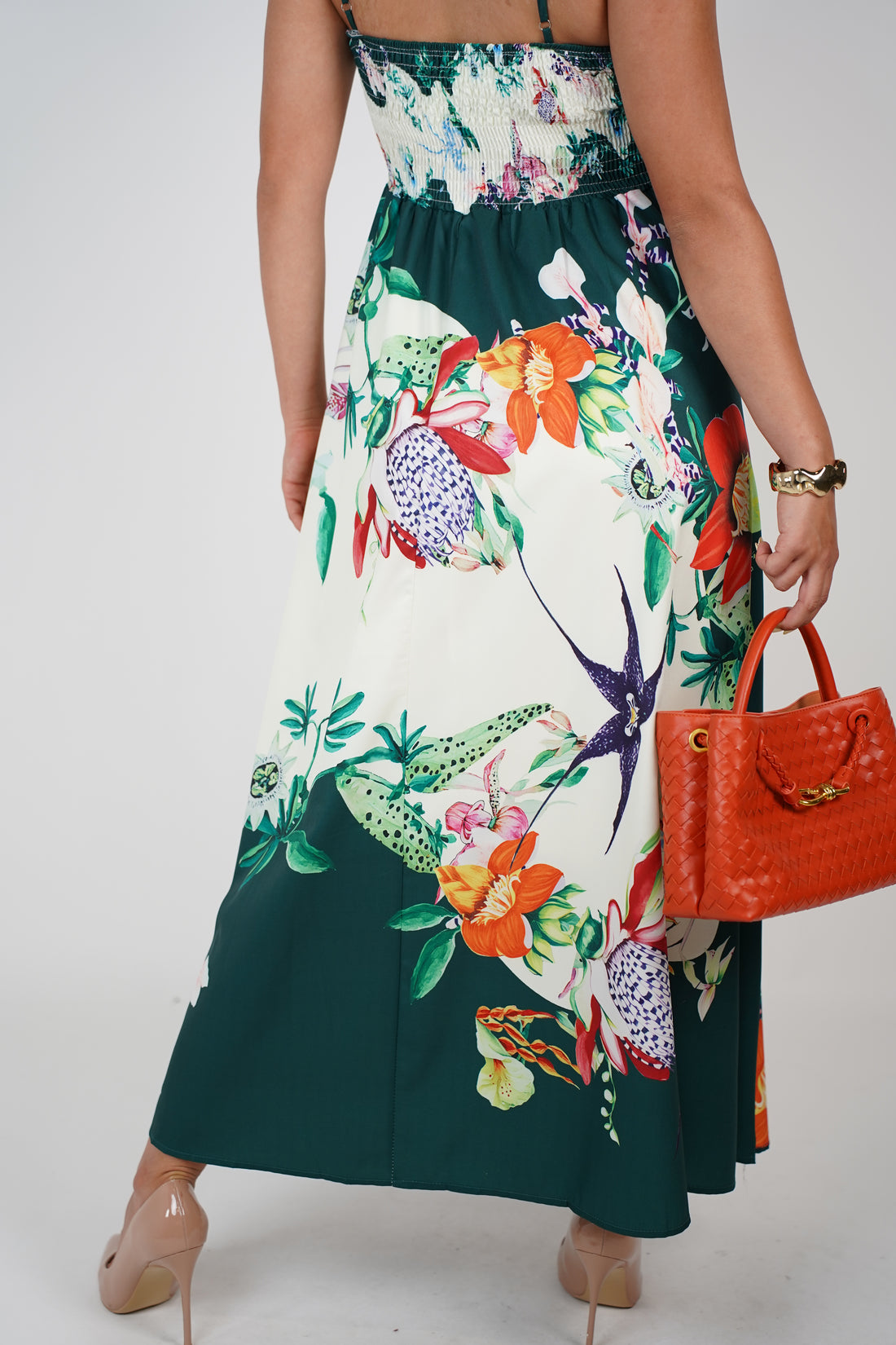 Yara Floral Stamped Maxi Dress – Tropical Beauty in Full Bloom