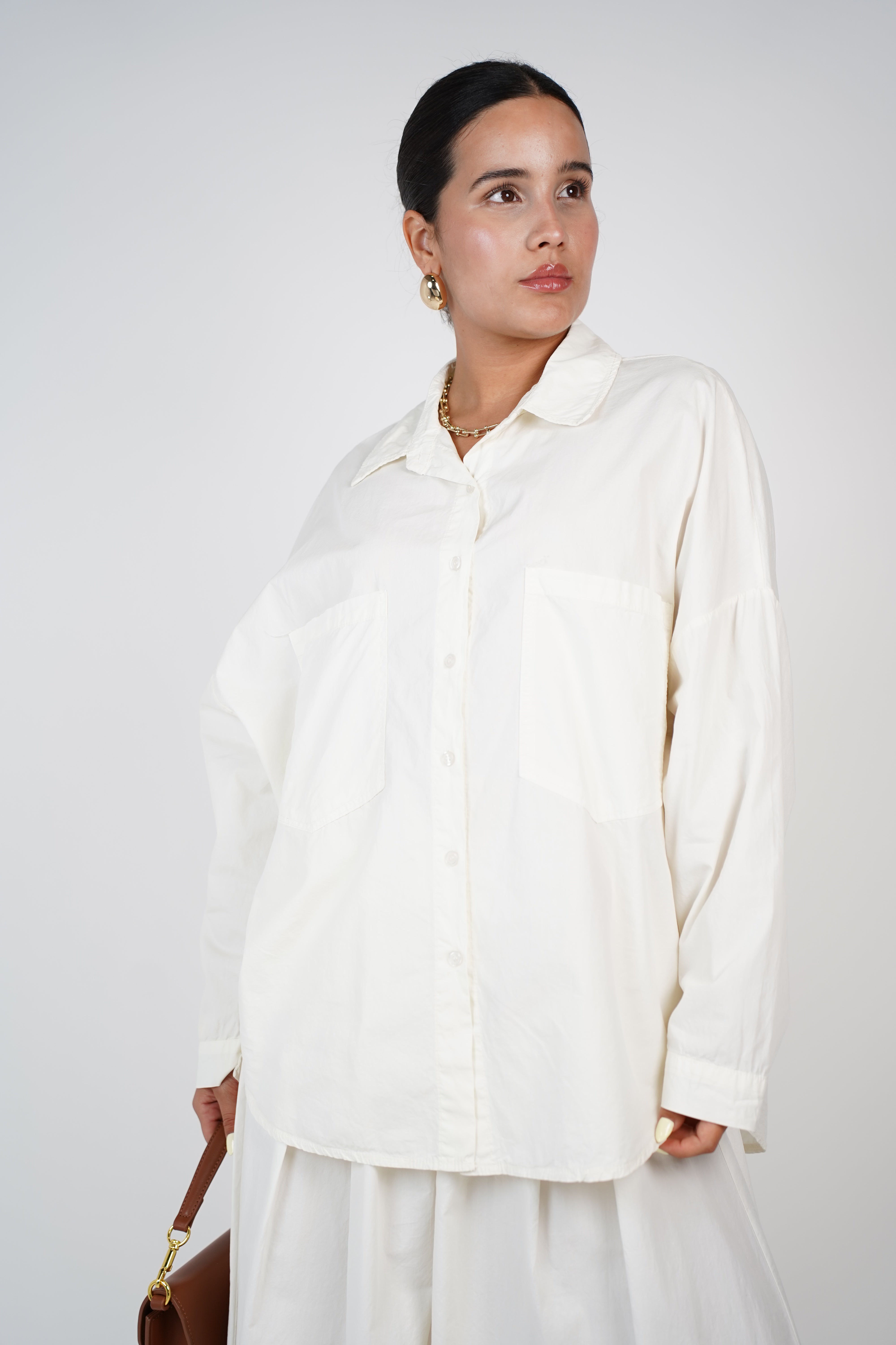 Narie Oversized Button Down – Effortless, Clean, and Timeless