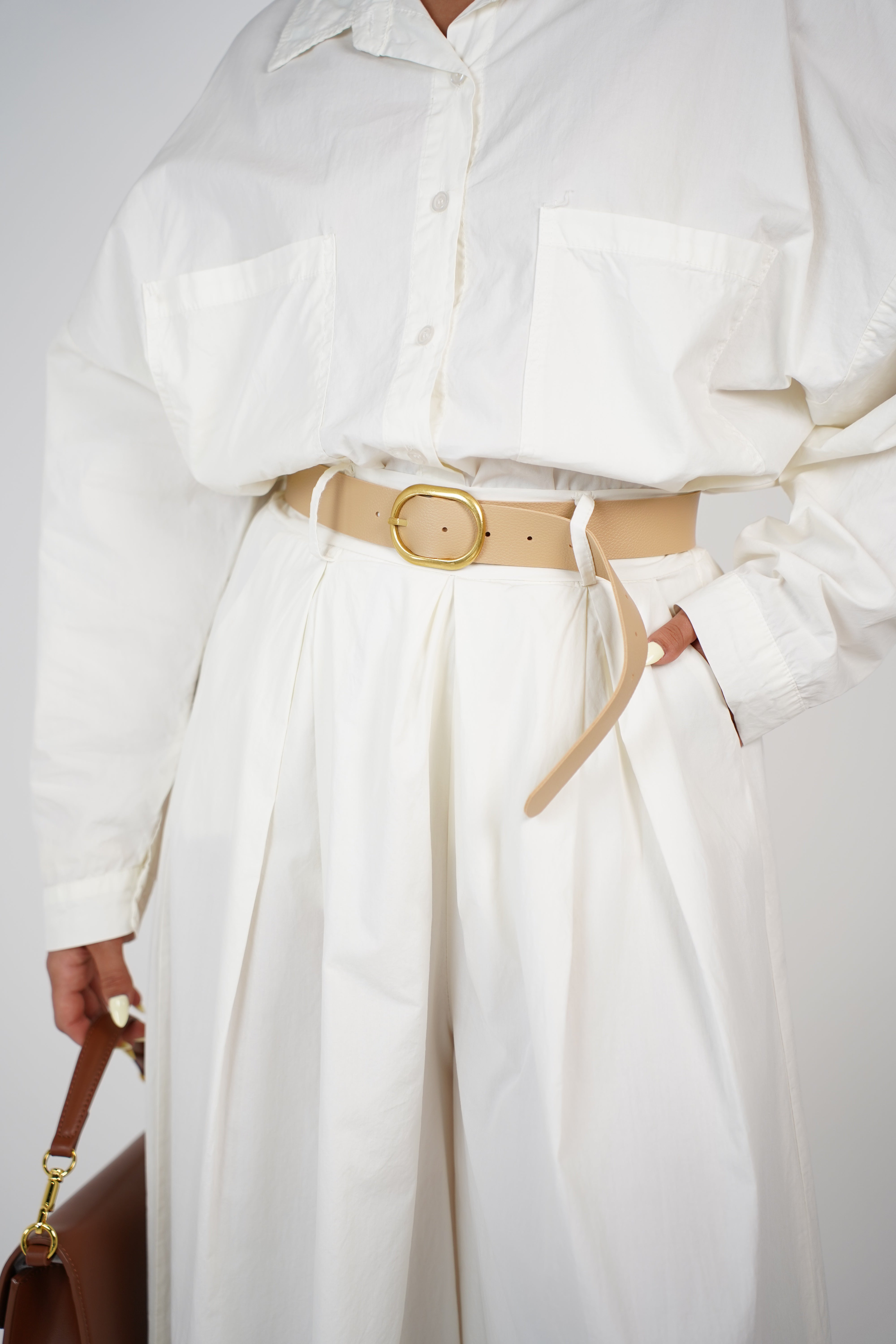 Lovie Belted Wide Leg Pants – Minimal, Flowing & Chic