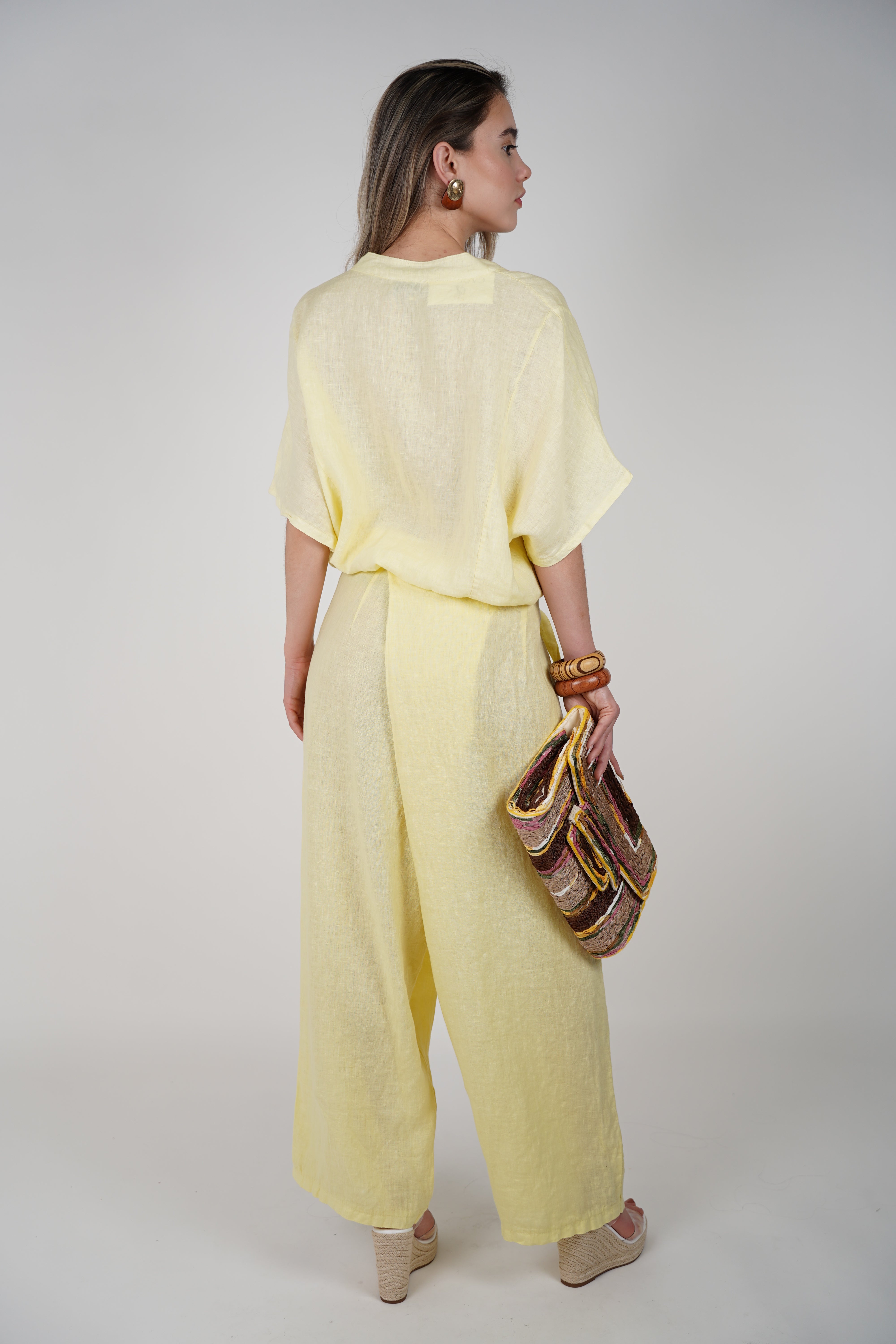 Vionel Linen Pants – Relaxed Fit with Adjustable Tie Waist