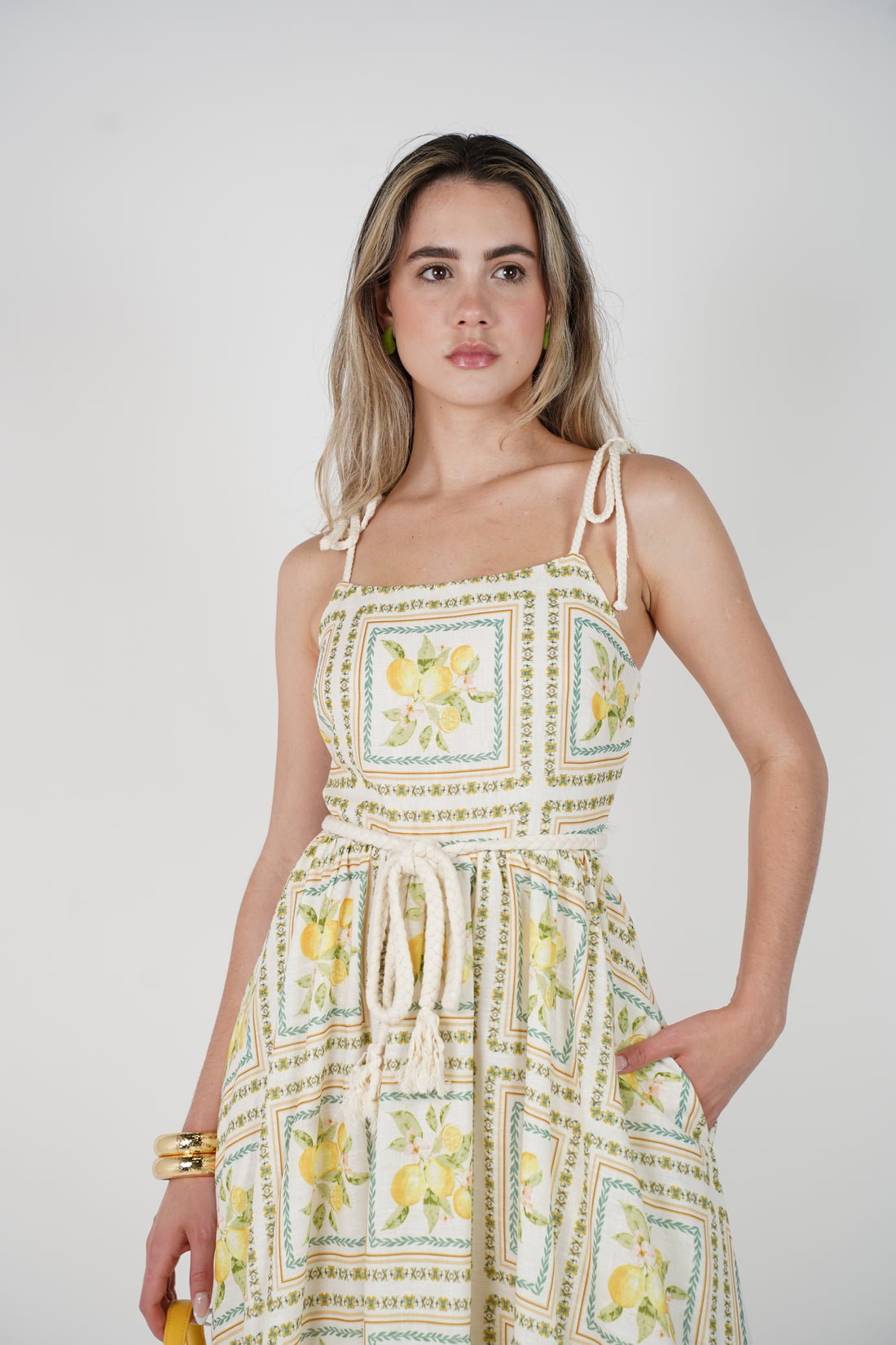 Verine Lemons Stamped Maxi Dress – Fresh Summer Charm