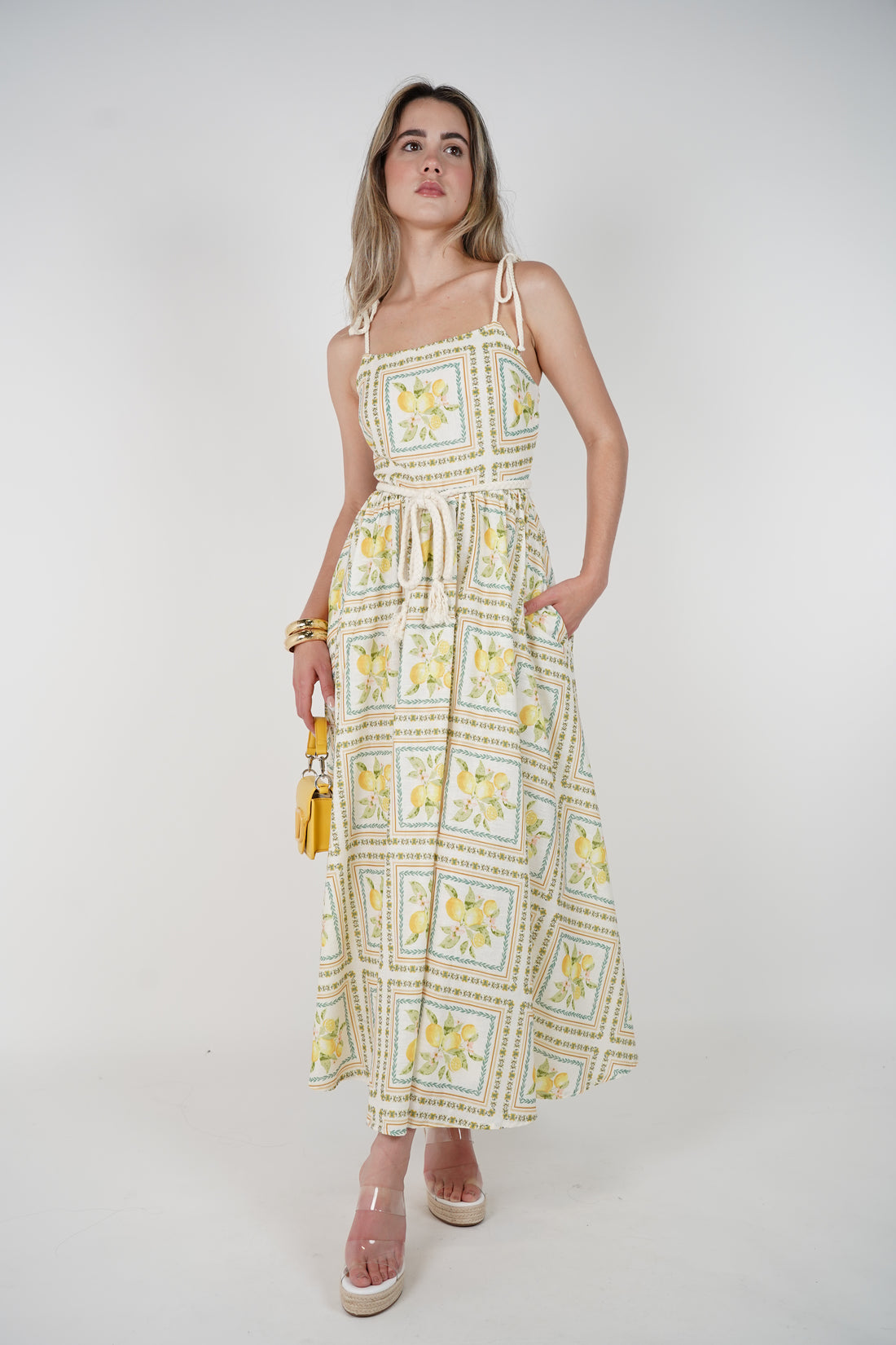 Verine Lemons Stamped Maxi Dress – Fresh Summer Charm