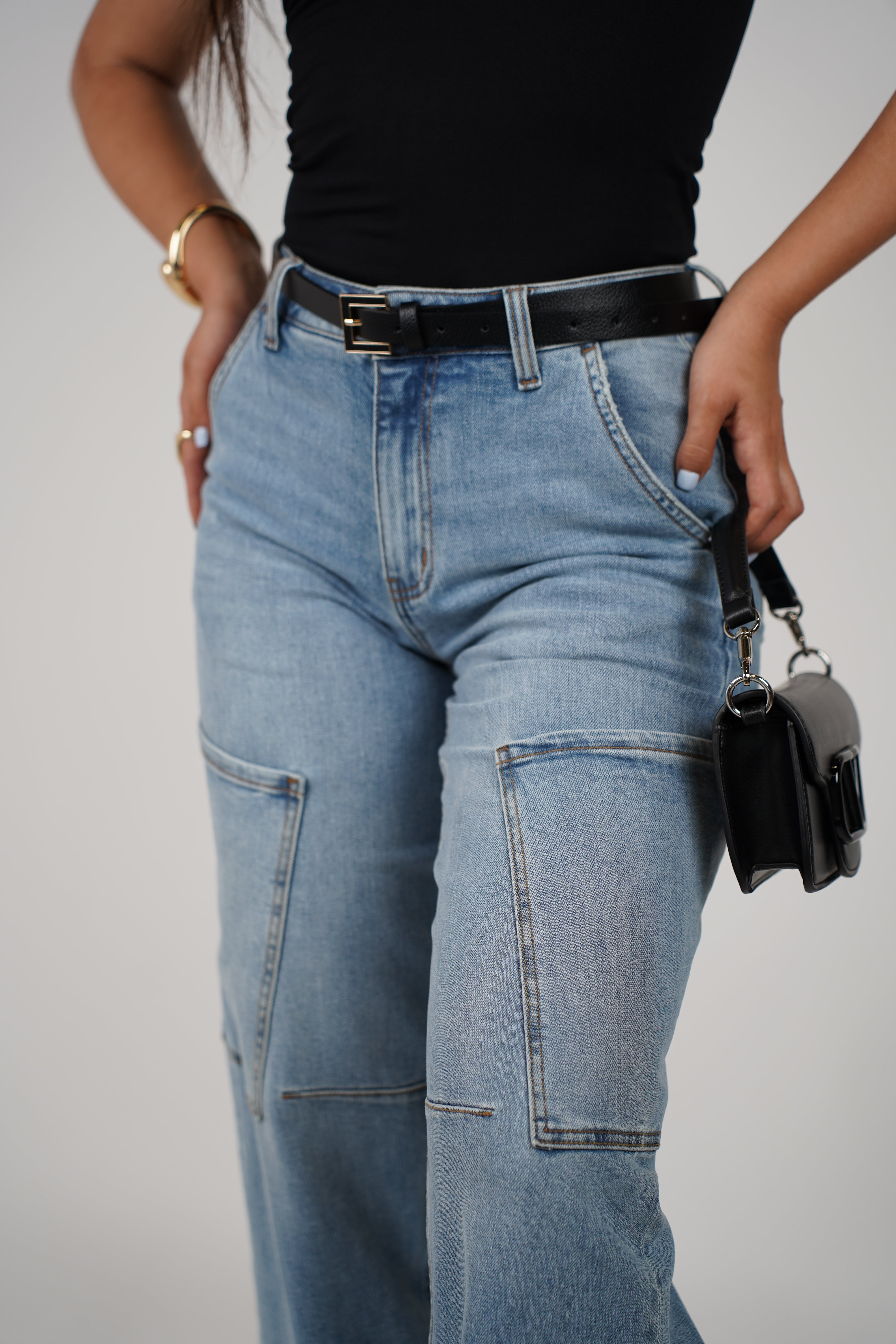 Jomel Cargo Barrel Jeans – Utility Style with a Chic Fit