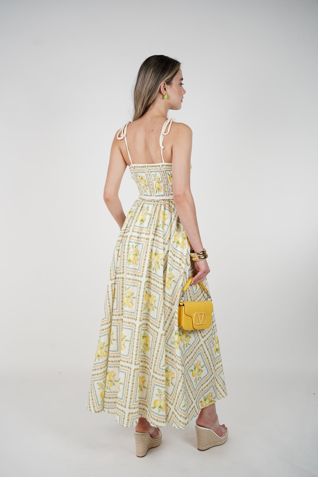 Verine Lemons Stamped Maxi Dress – Fresh Summer Charm
