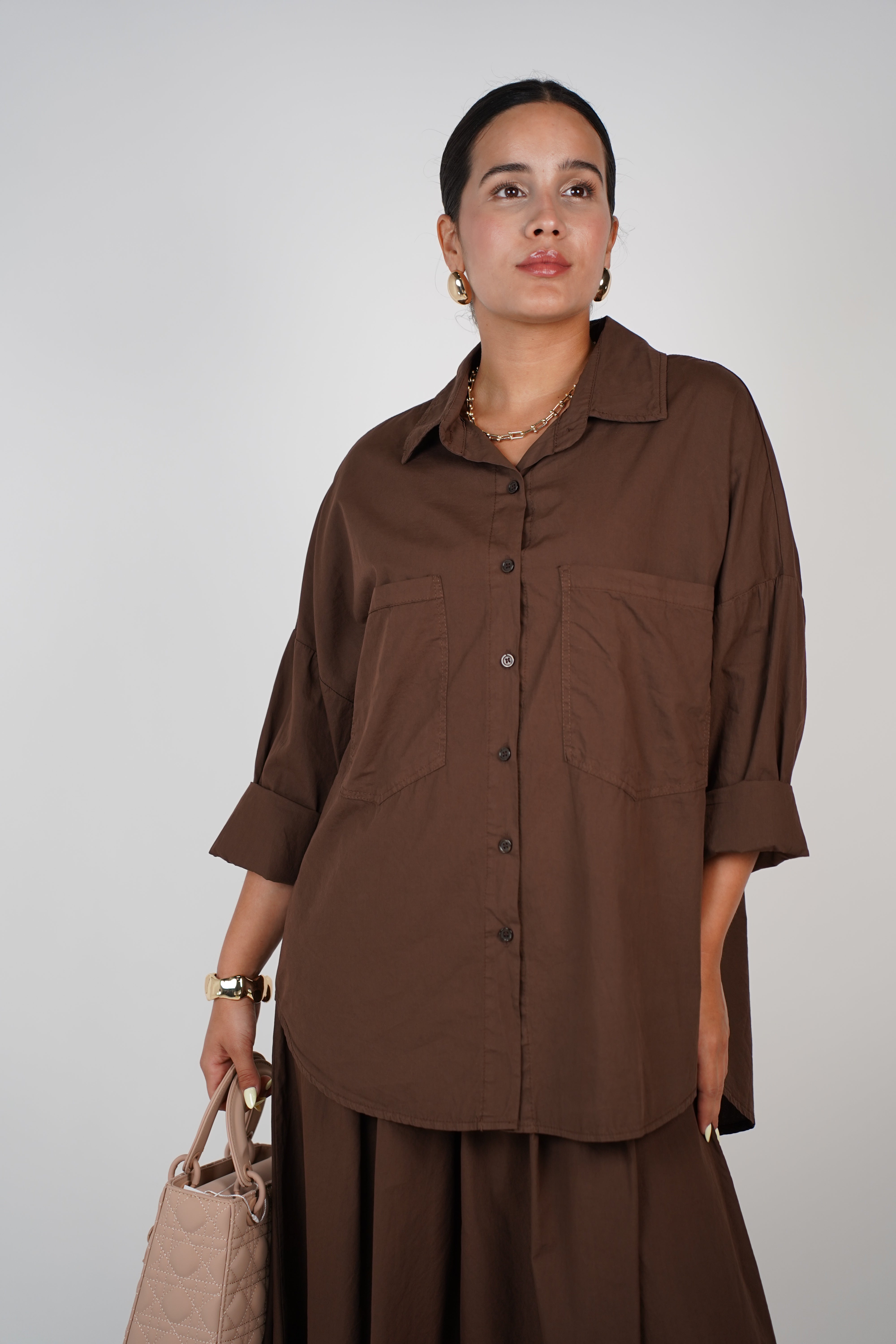 Narie Oversized Button Down – Effortless, Clean, and Timeless
