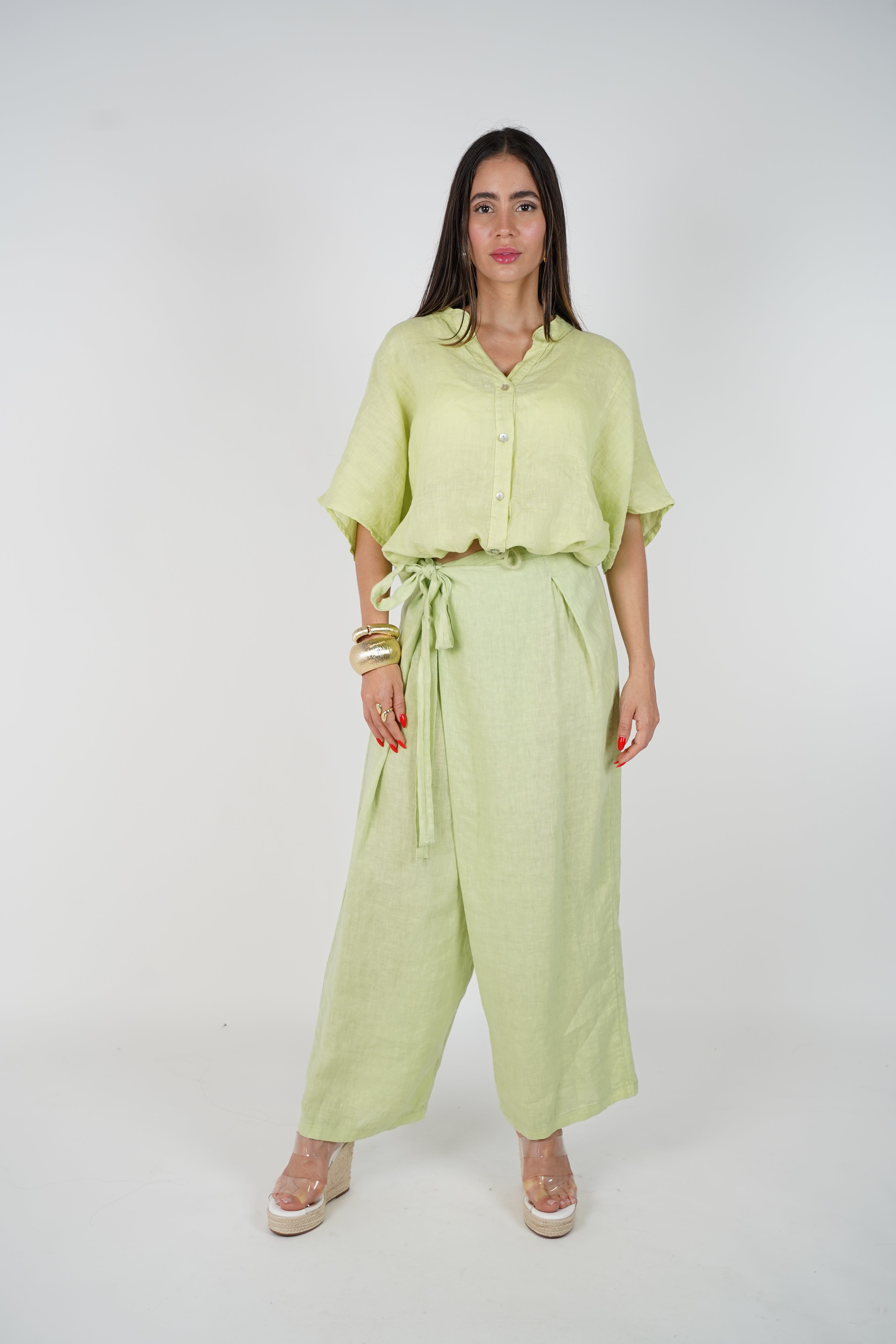 Vionel Linen Pants – Relaxed Fit with Adjustable Tie Waist