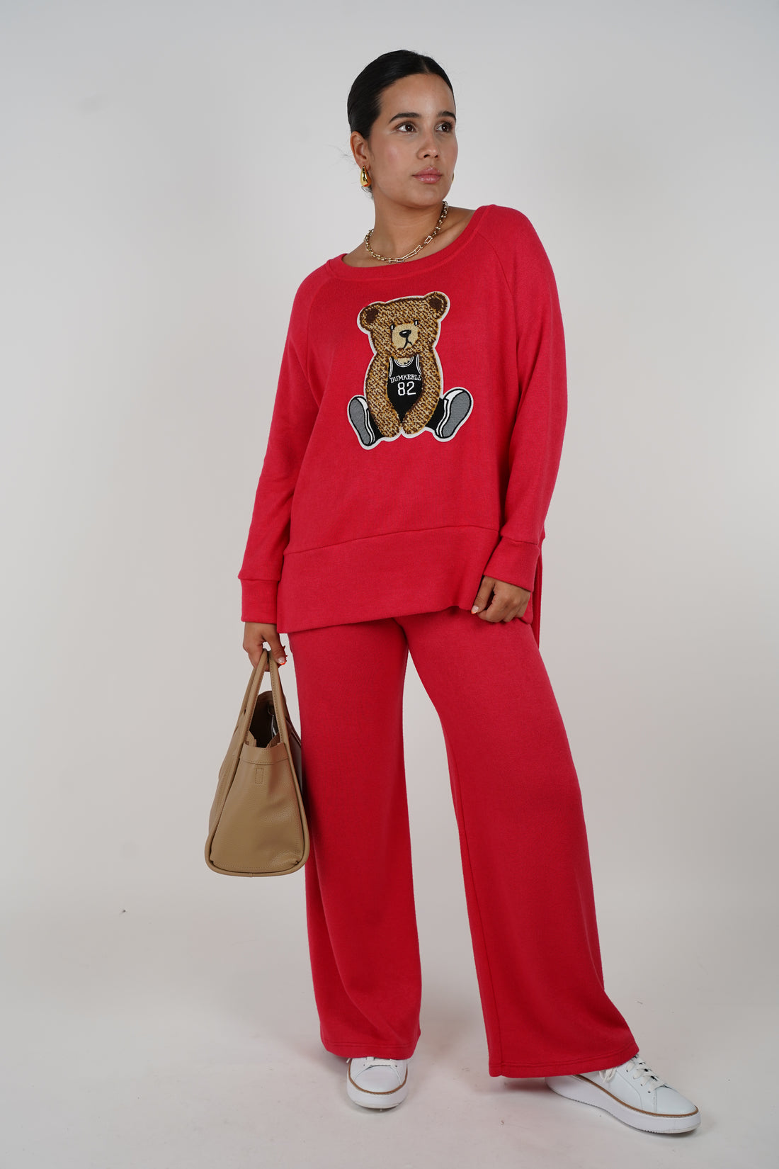 Conjunto de suéter de oso