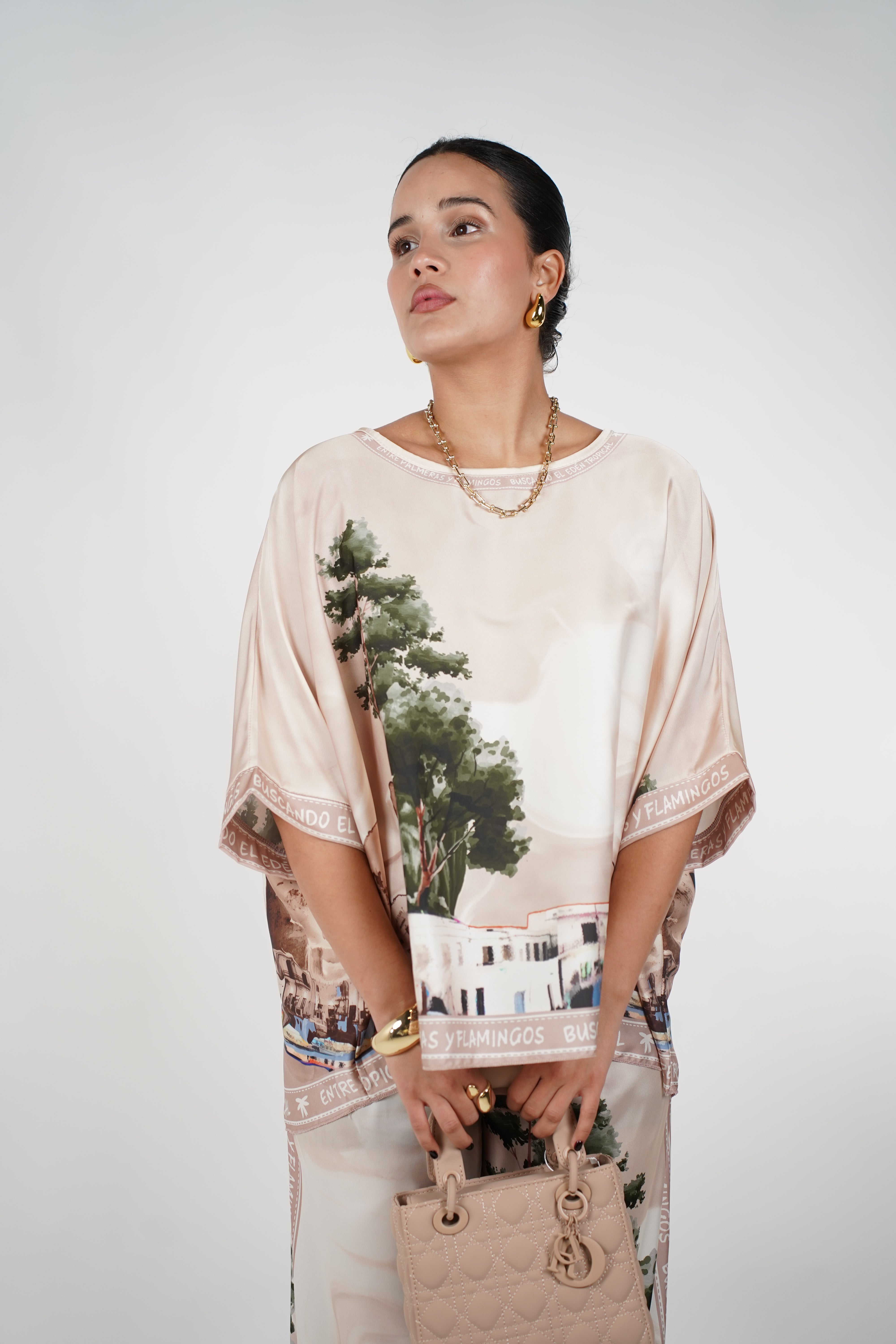 Lorie Silk Pants Set – Luxe Comfort with Artistic Flair