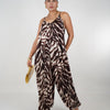 Raina Zebra Jumpsuit Joggers – Bold Print Meets Effortless Style