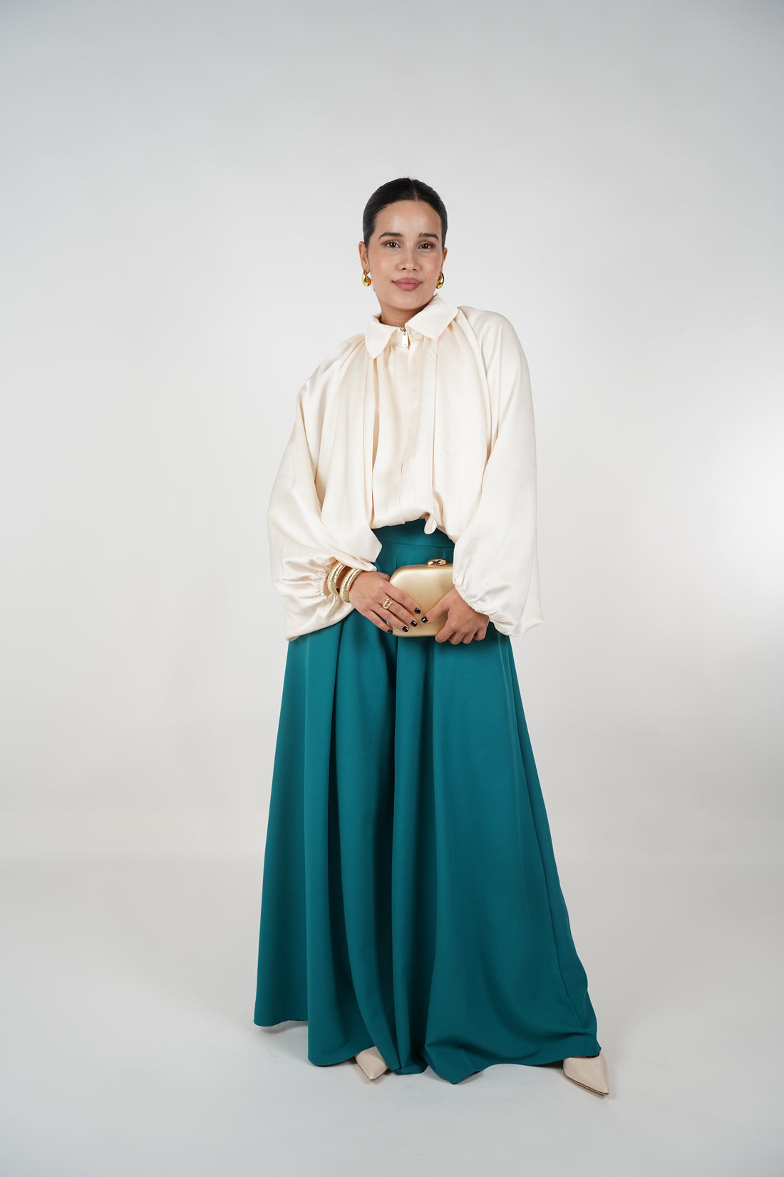 Cami Satin Bubble Bomber Jacket – Luxe Shine Meets Effortless Drama