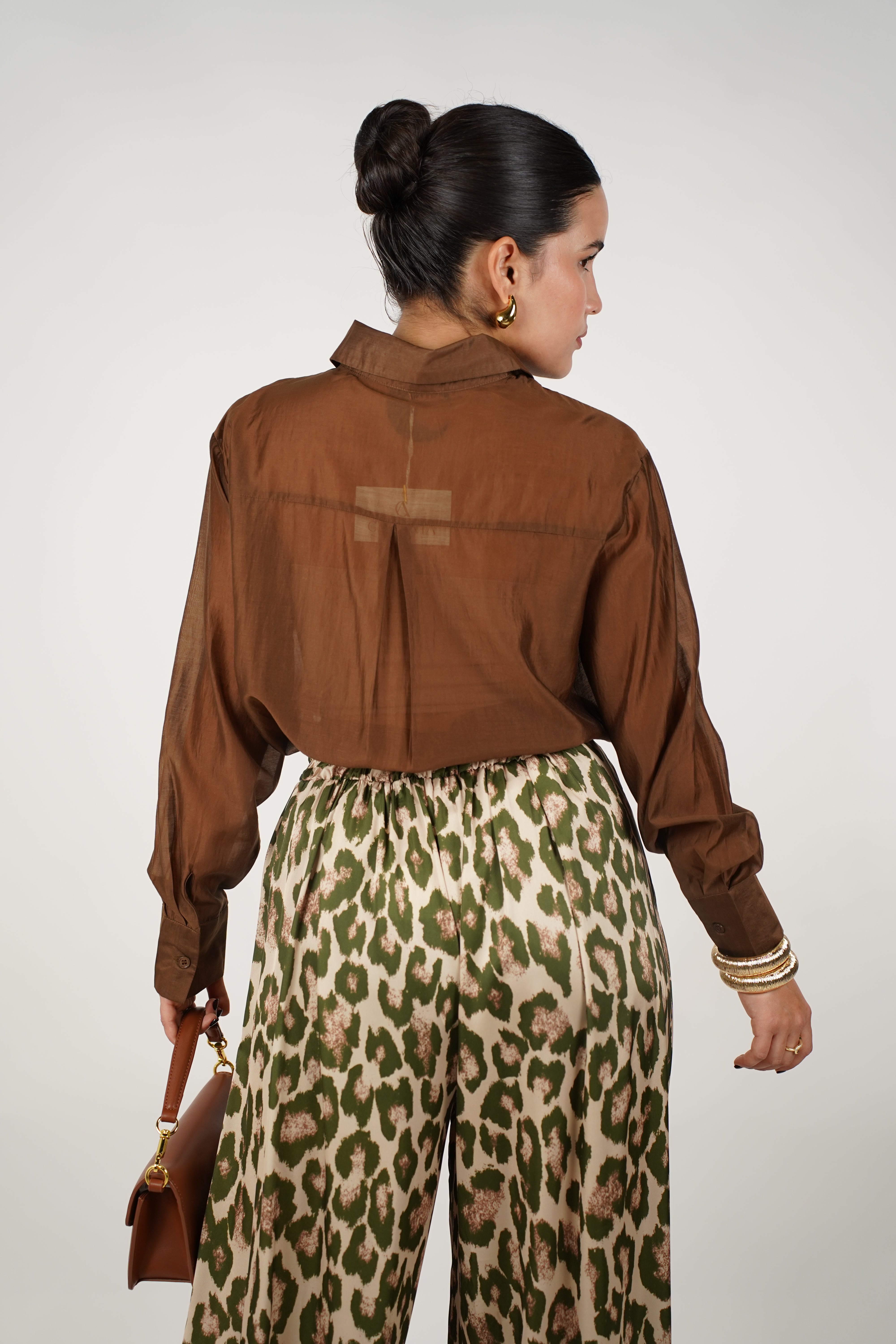 Davi Oversized Button Down – Sheer Drama