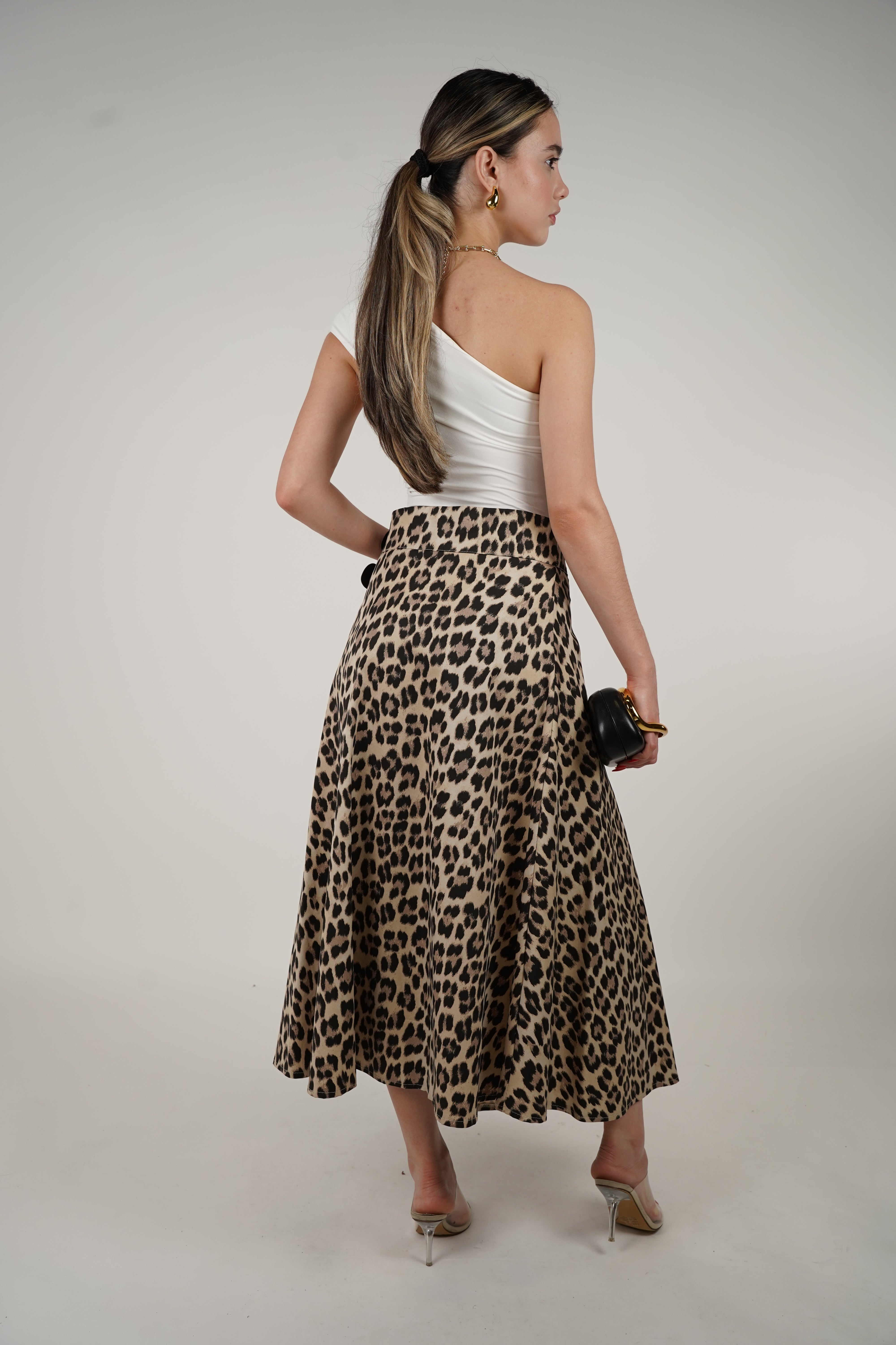 Fernanda Skirt – Leopard Print Statement with Belt Detail