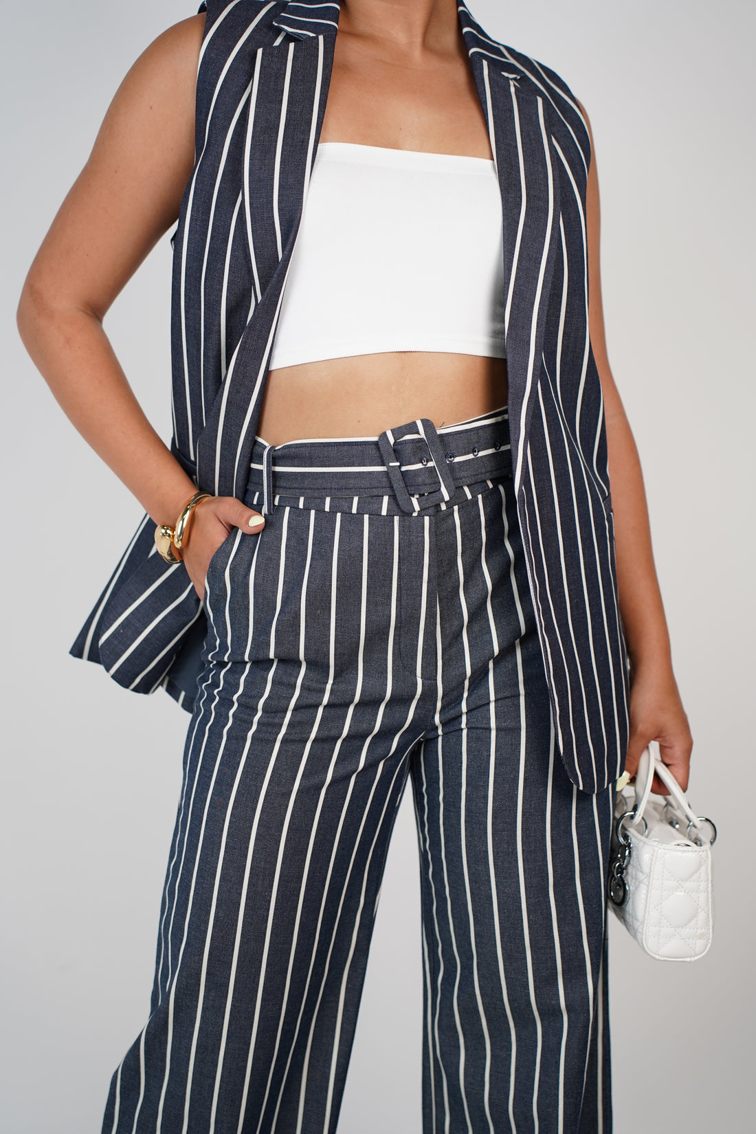 Rilo Striped Pants Set – Power Stripes, Sleek Impact
