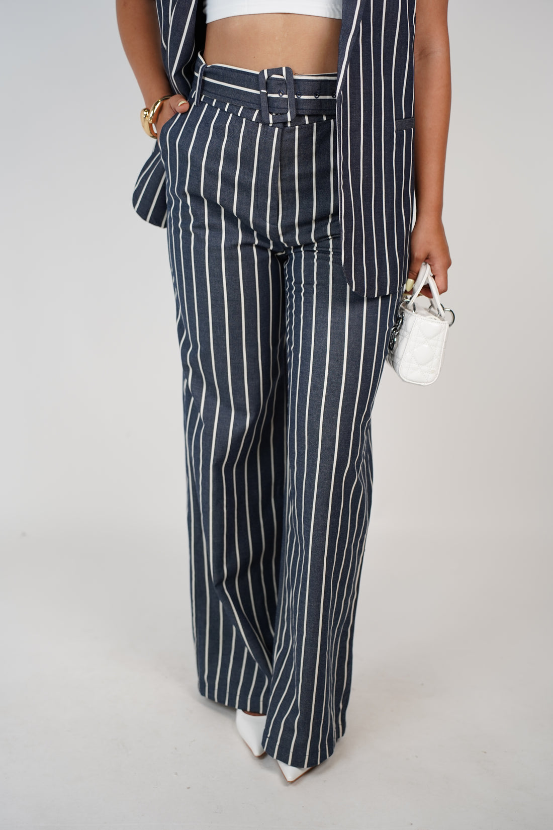 Rilo Striped Pants Set – Power Stripes, Sleek Impact