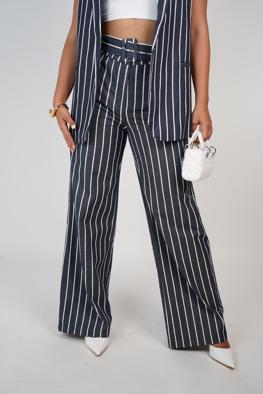 Rilo Striped Pants Set – Power Stripes, Sleek Impact
