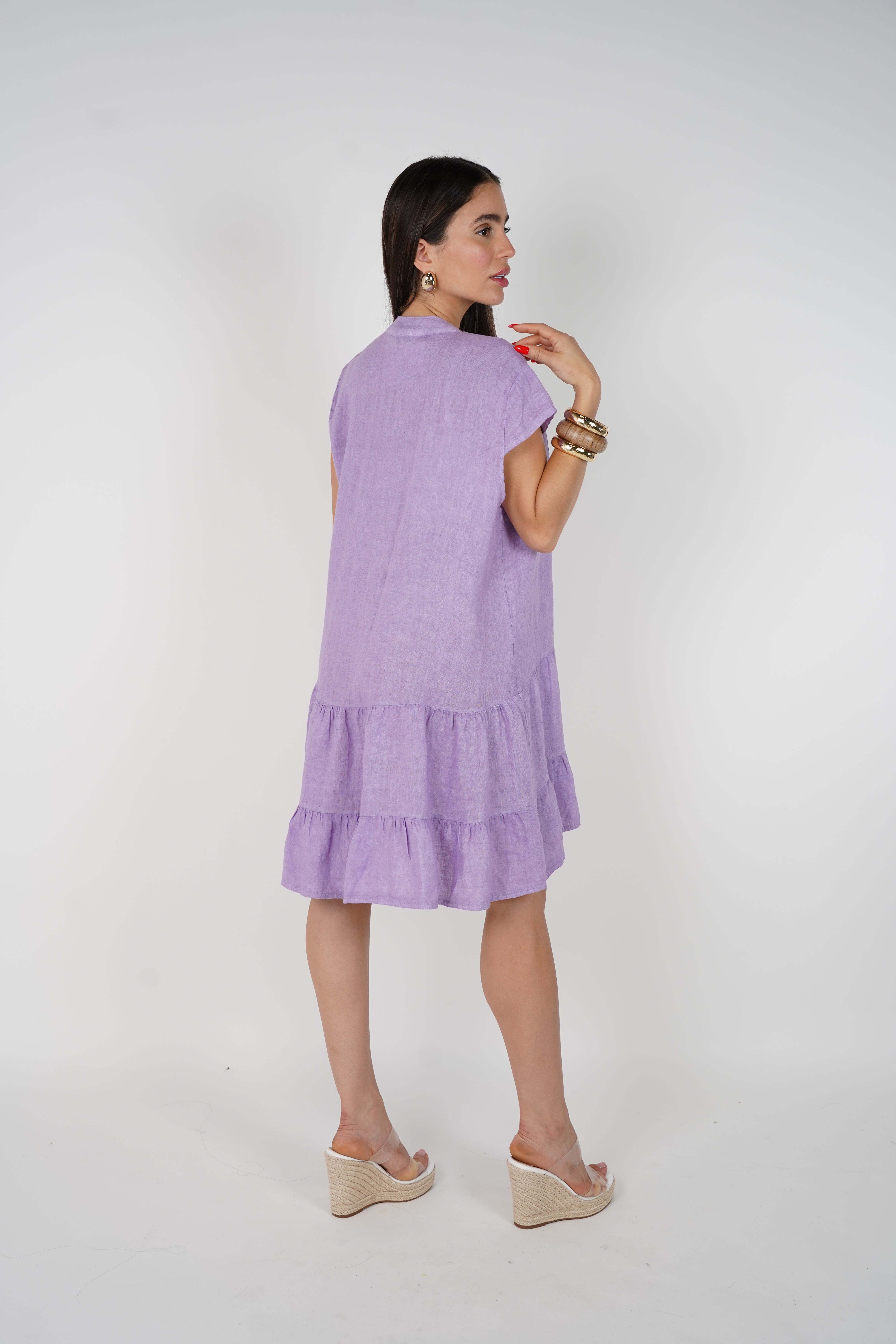 Rani Linen Dress – Effortless Tiered Style in Fresh Colors