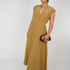Glitter Pleated Skirt – Golden Shine, Flowing Elegance