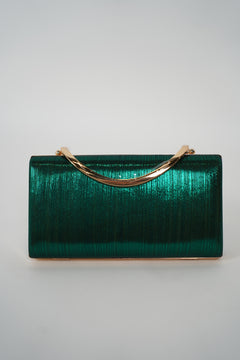 Bolso de Noche Embrague Emerelle – Esmeralda Metálico