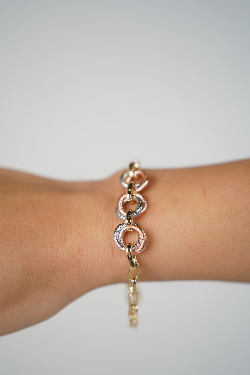 Nisana Bracelet – Tri-Tone Elegance