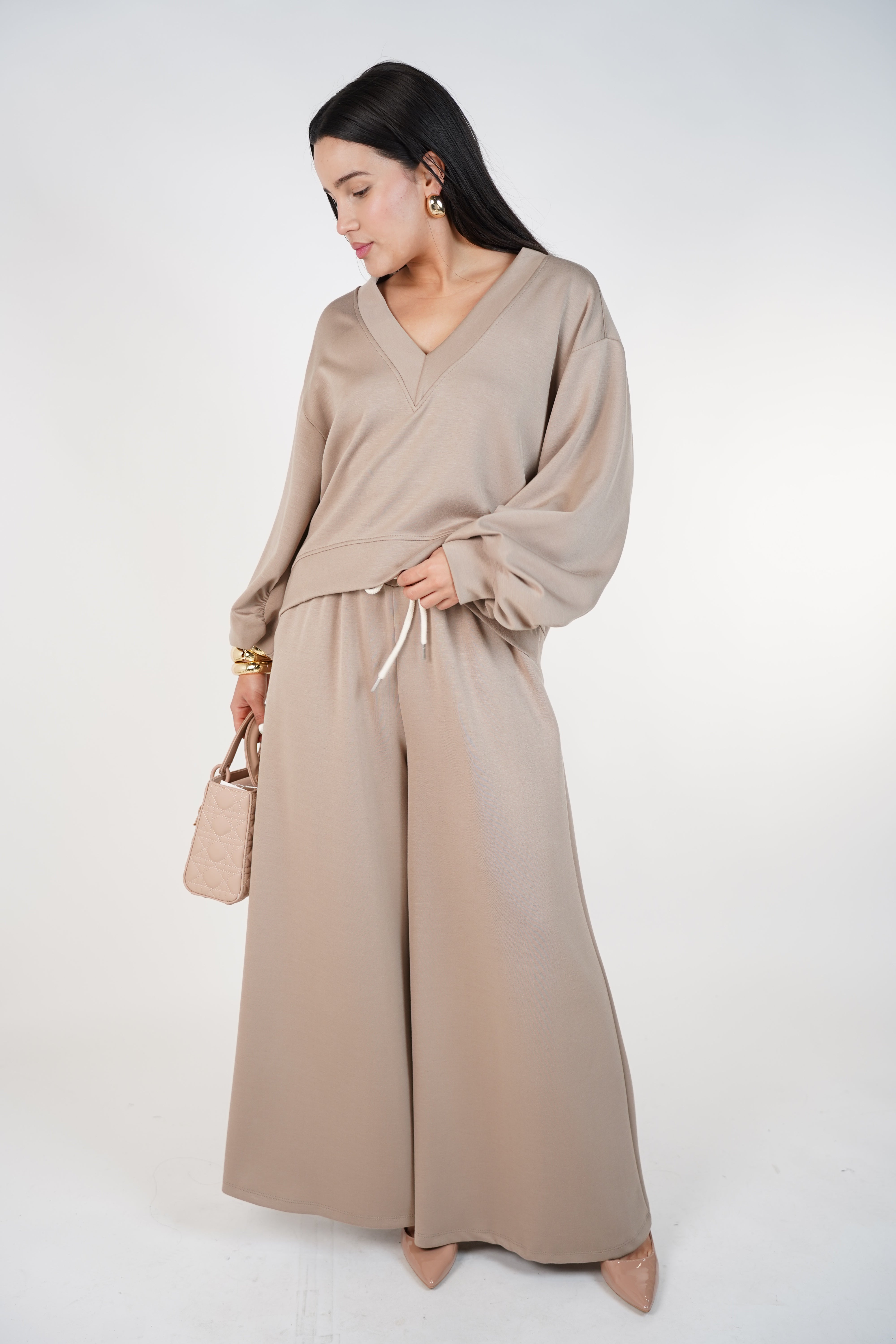 Aylin Pants Set – Cozy Wide-Leg Lounge Set for Women