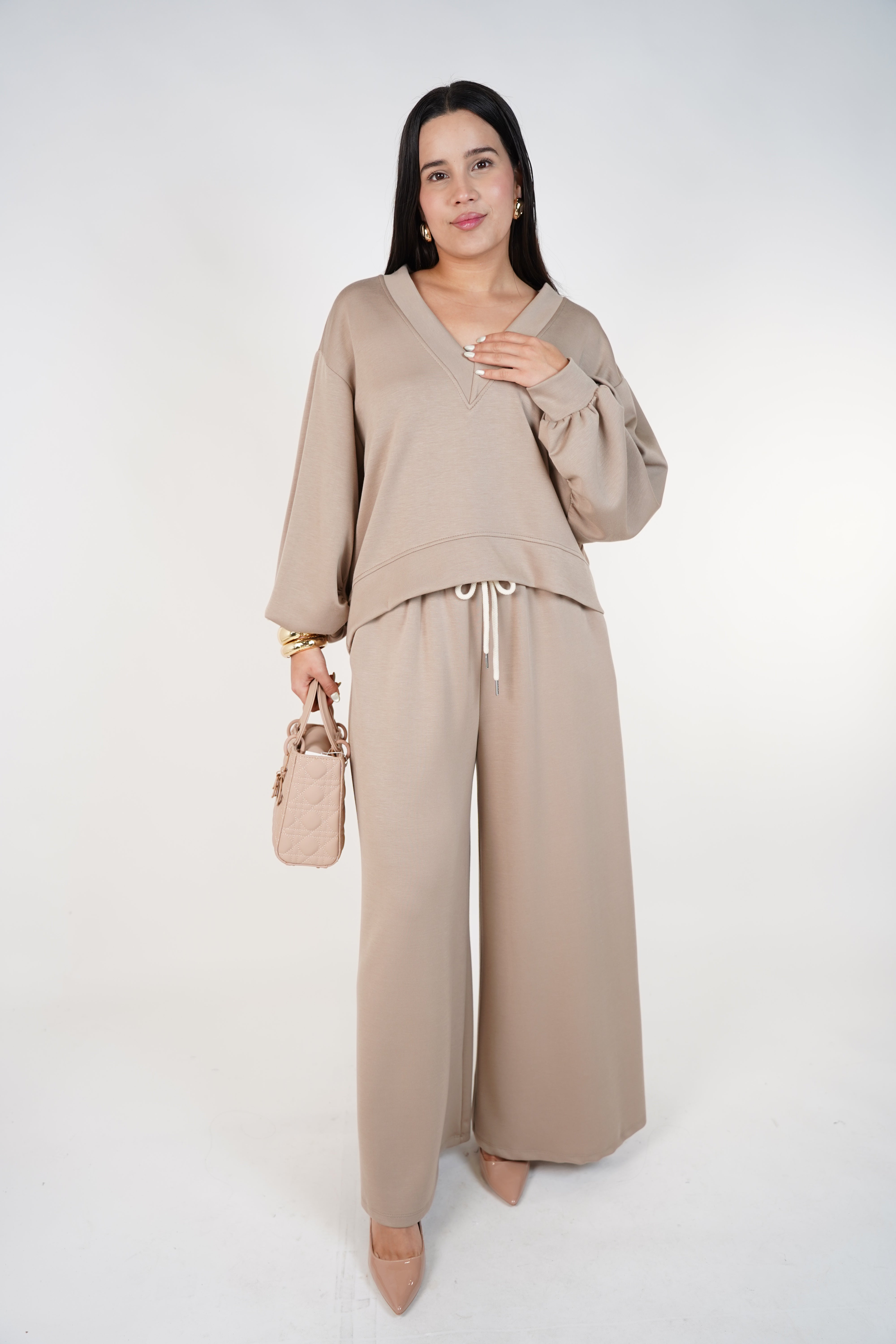 Aylin Pants Set – Cozy Wide-Leg Lounge Set for Women