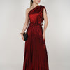 Mavis Laminated Dress – One-Shoulder Evening Elegance