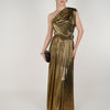 Mavis Laminated Dress – One-Shoulder Evening Elegance