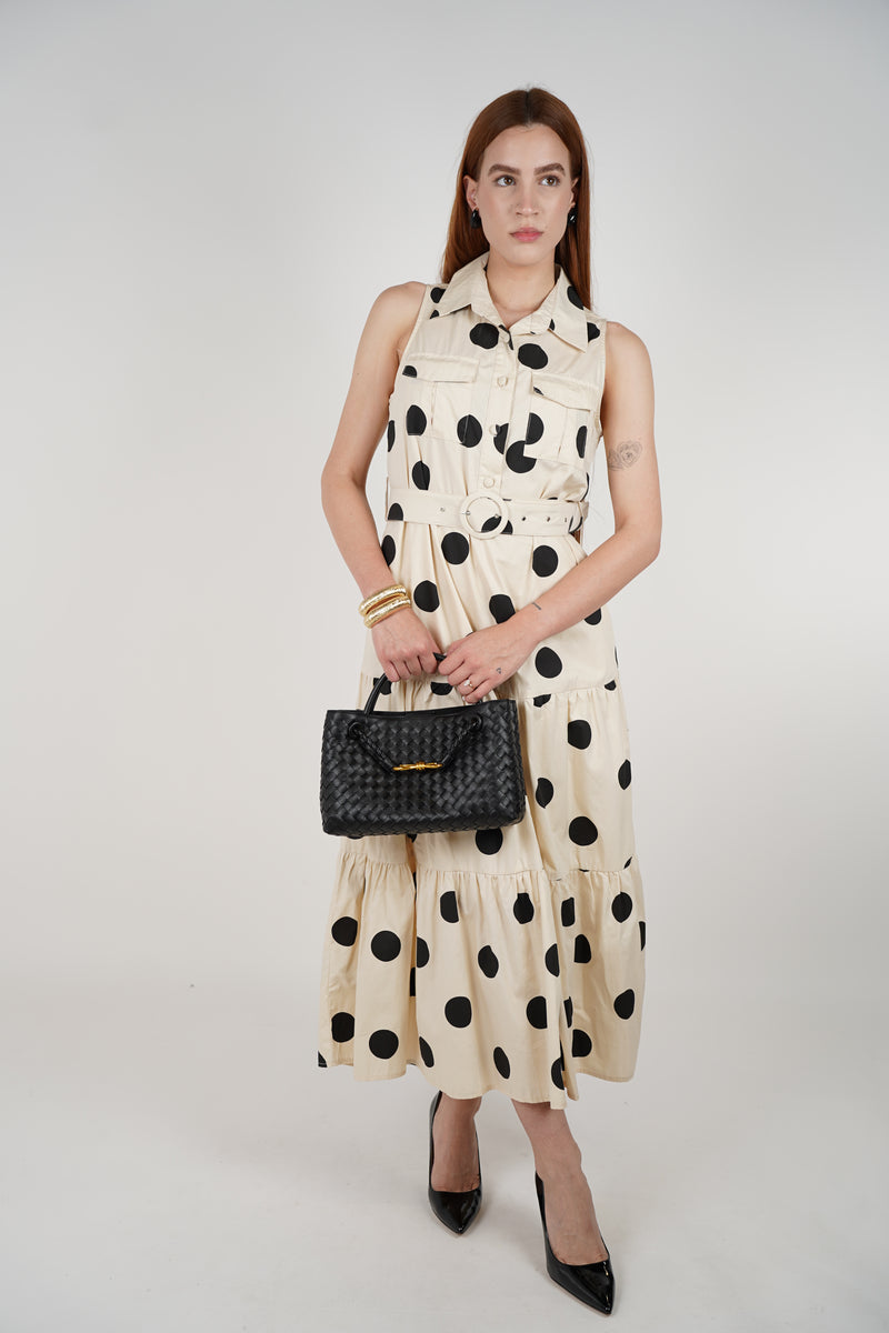 Aysel Dress – Playful Polka Dot Tiered Maxi