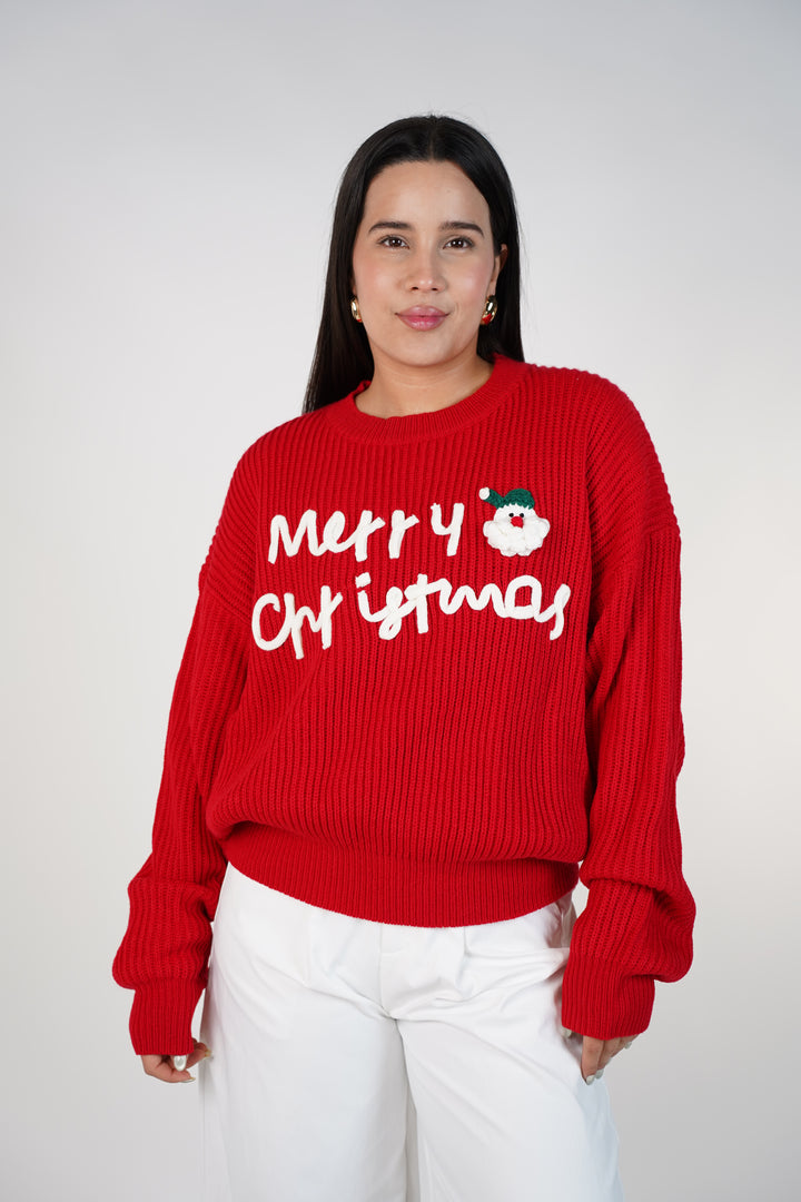 Merry Christmas Santa Sweater – Festive Knit Holiday Essential