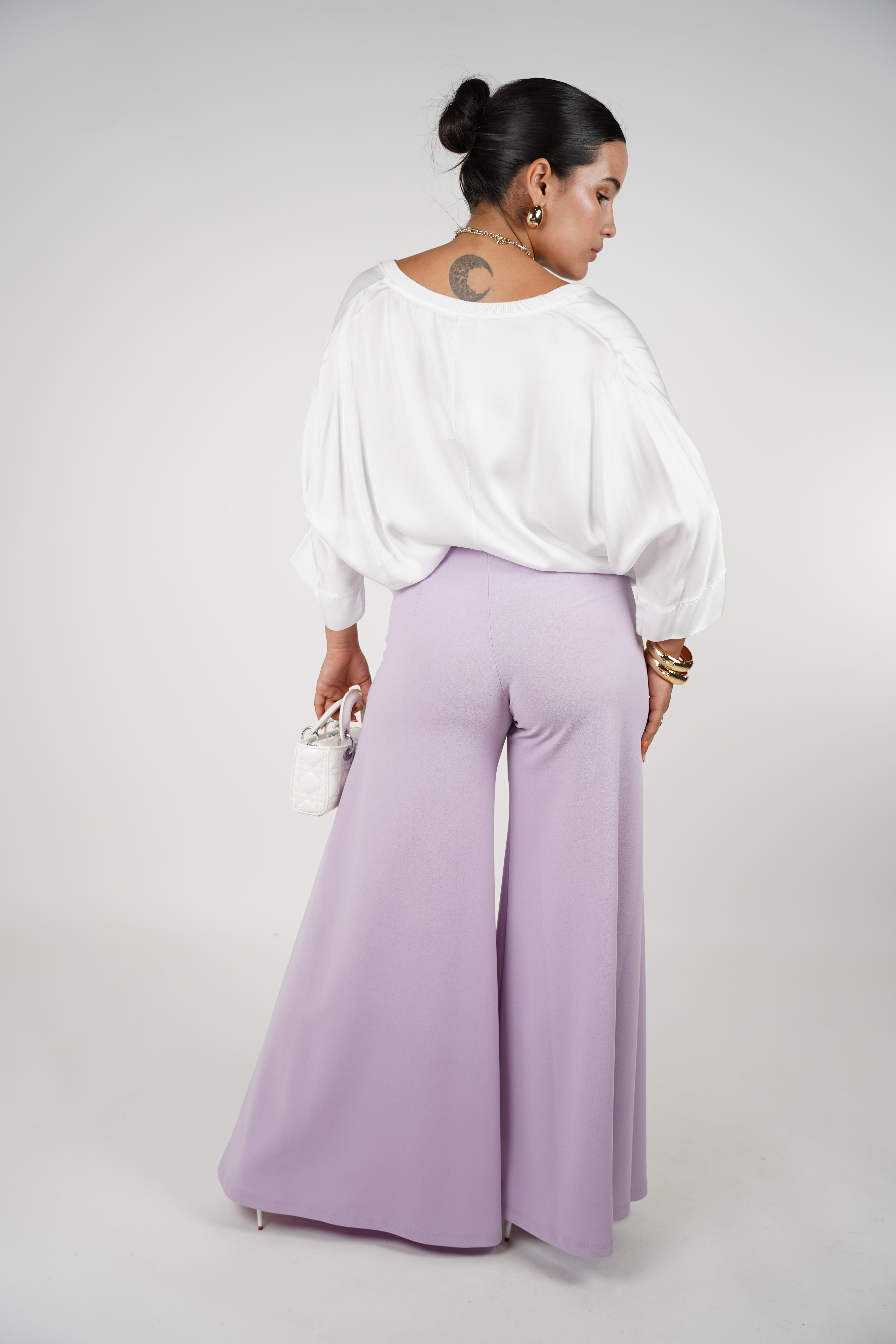 Violeta Pants – Lavender Wide-Leg Statement Trousers