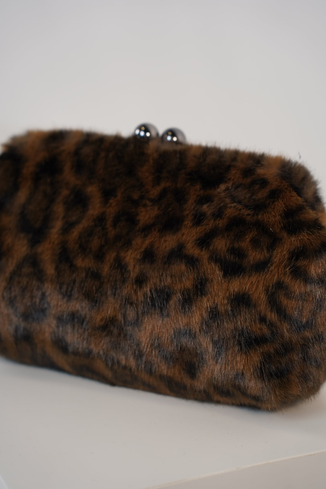 Lucerra Leopard Clutch – Faux Fur Statement Evening Bag
