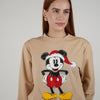 Santa Hat Mickey Sweater – Classic Tan with Holiday Cheer