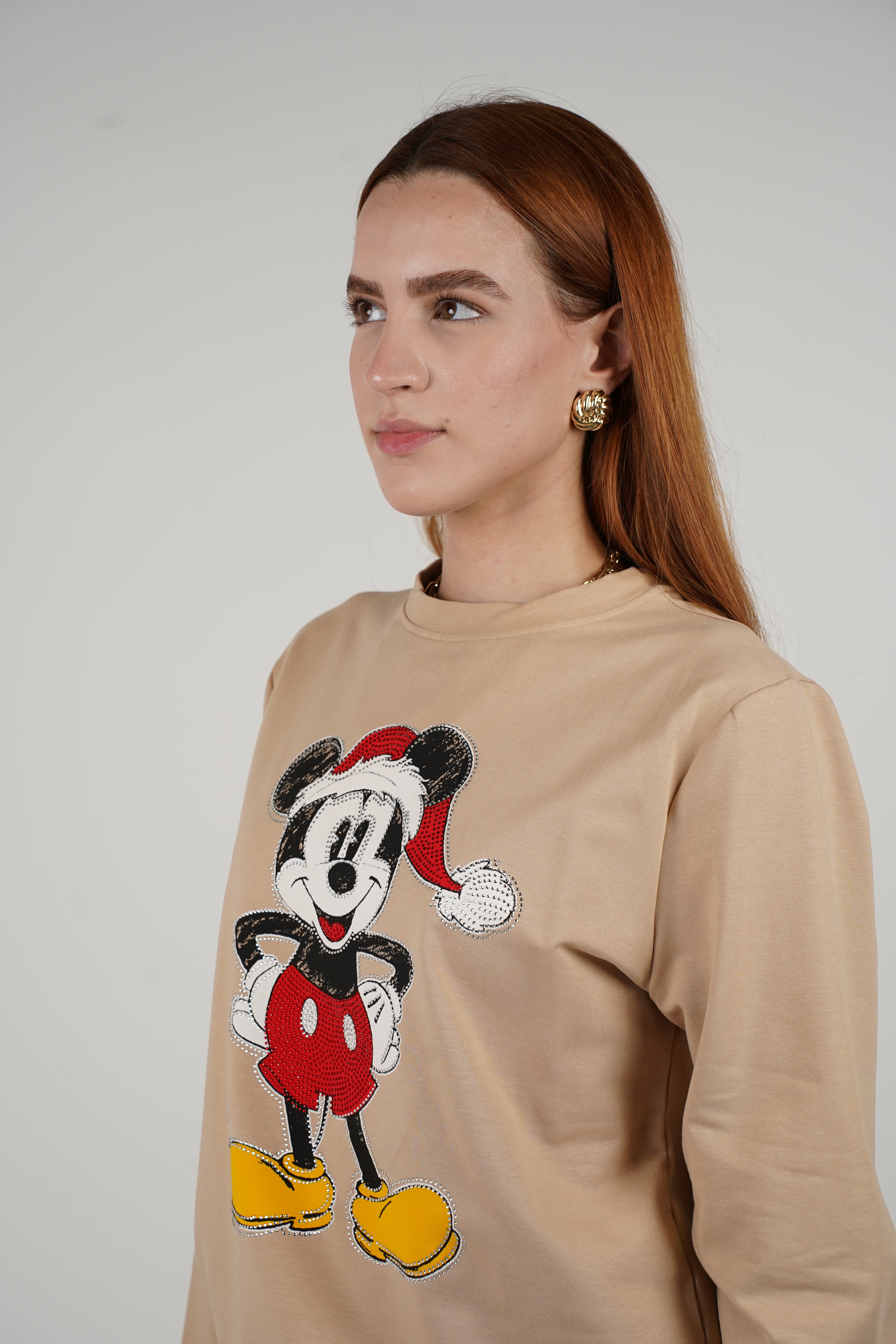 Suéter de Mickey con gorro de Papá Noel