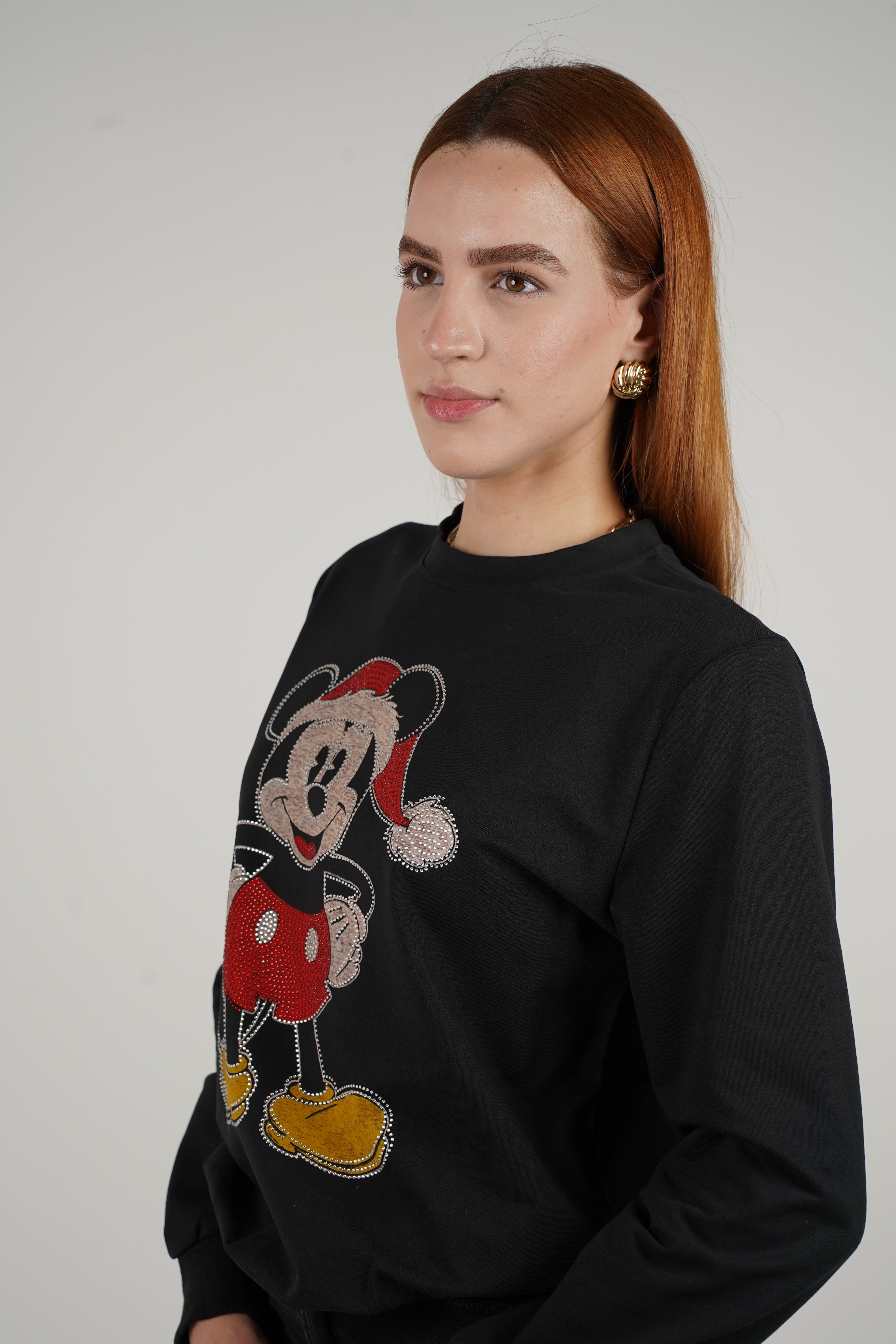Suéter de Mickey con gorro de Papá Noel