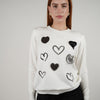Maribel Heart Sweater – Playful Hearts with Textured Details