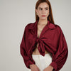 Agatha Silk Blouse – Elegant Shine, Effortless Style